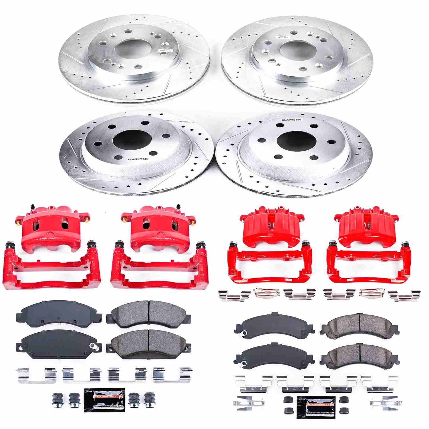 Power Stop 05-06 GMC Sierra 1500 Front & Rear Z23 Evolution Sport Brake Kit w/Calipers