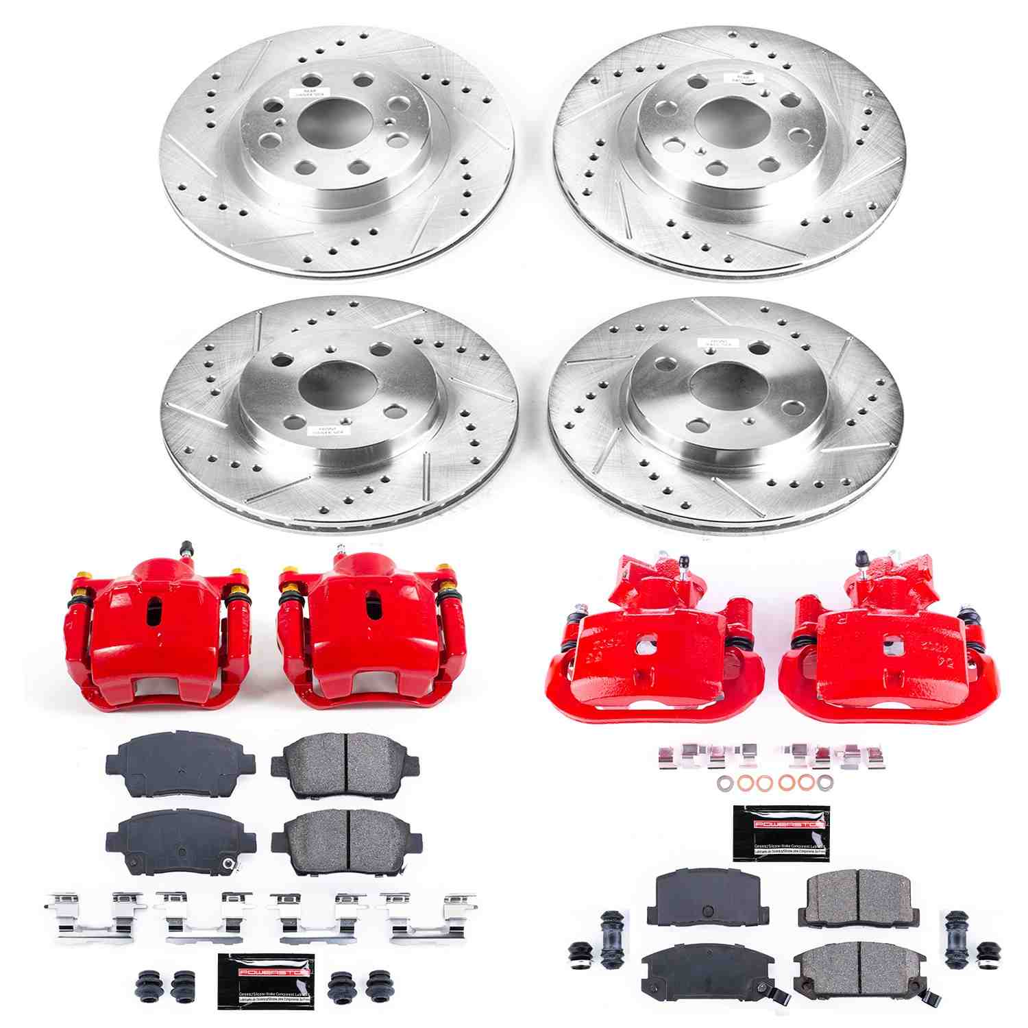 Power Stop 00-02 Toyota MR2 Spyder Front & Rear Z23 Evolution Sport Brake Kit w/Calipers
