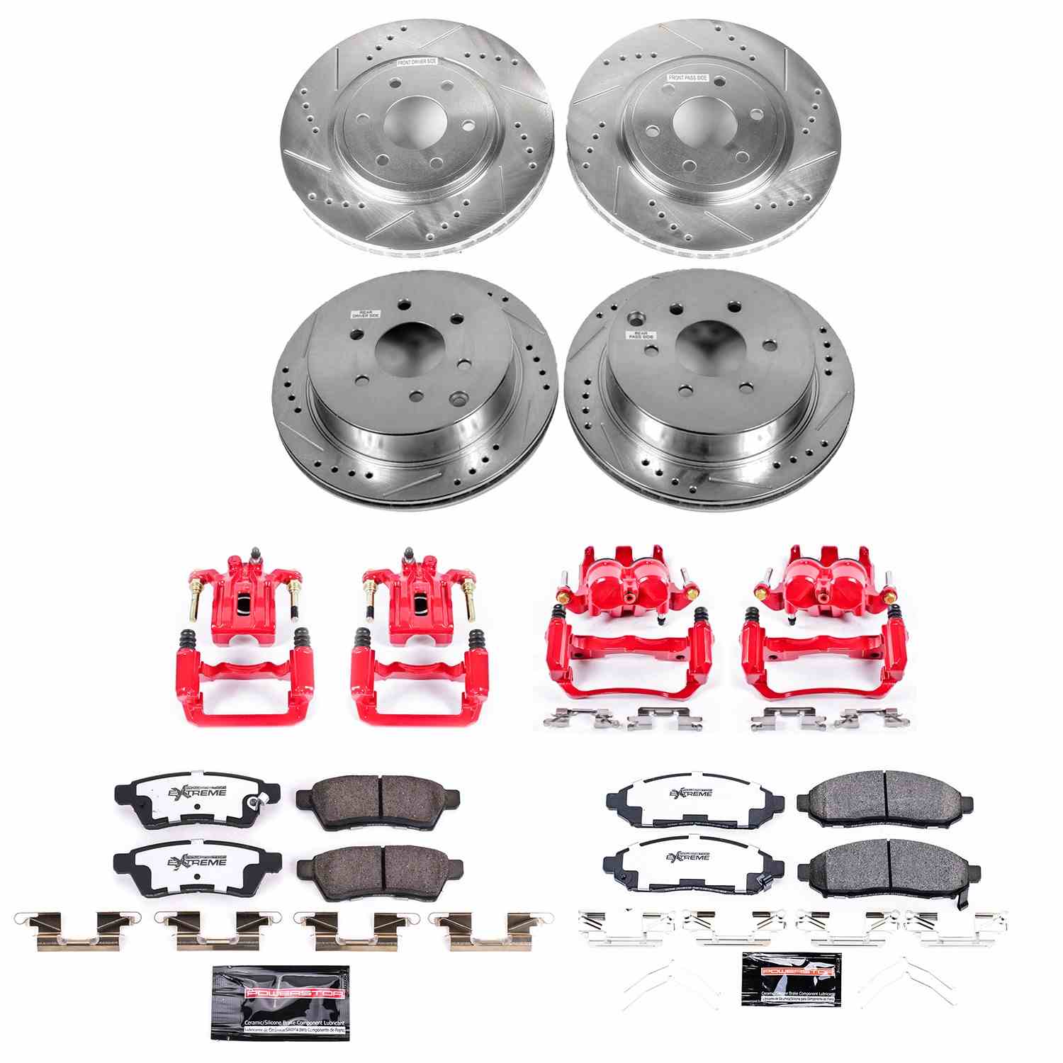 Power Stop 16-22 Nissan Frontier Front and Rear Z36 Truck & Tow Kit w/Cals