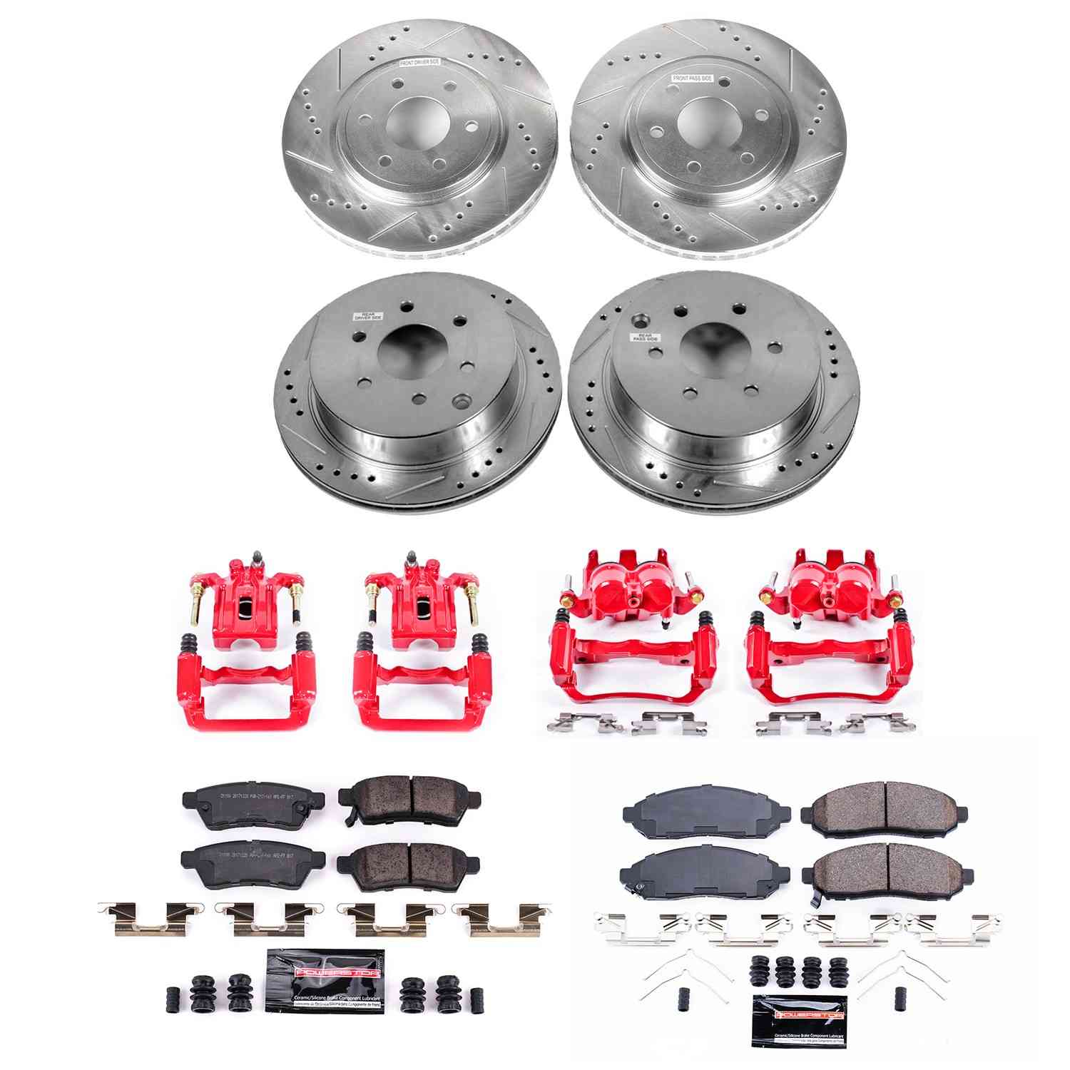 Power Stop 2019 Nissan Frontier 2WD Front & Rear Z23 Evolution Sport Brake Kit w/Calipers