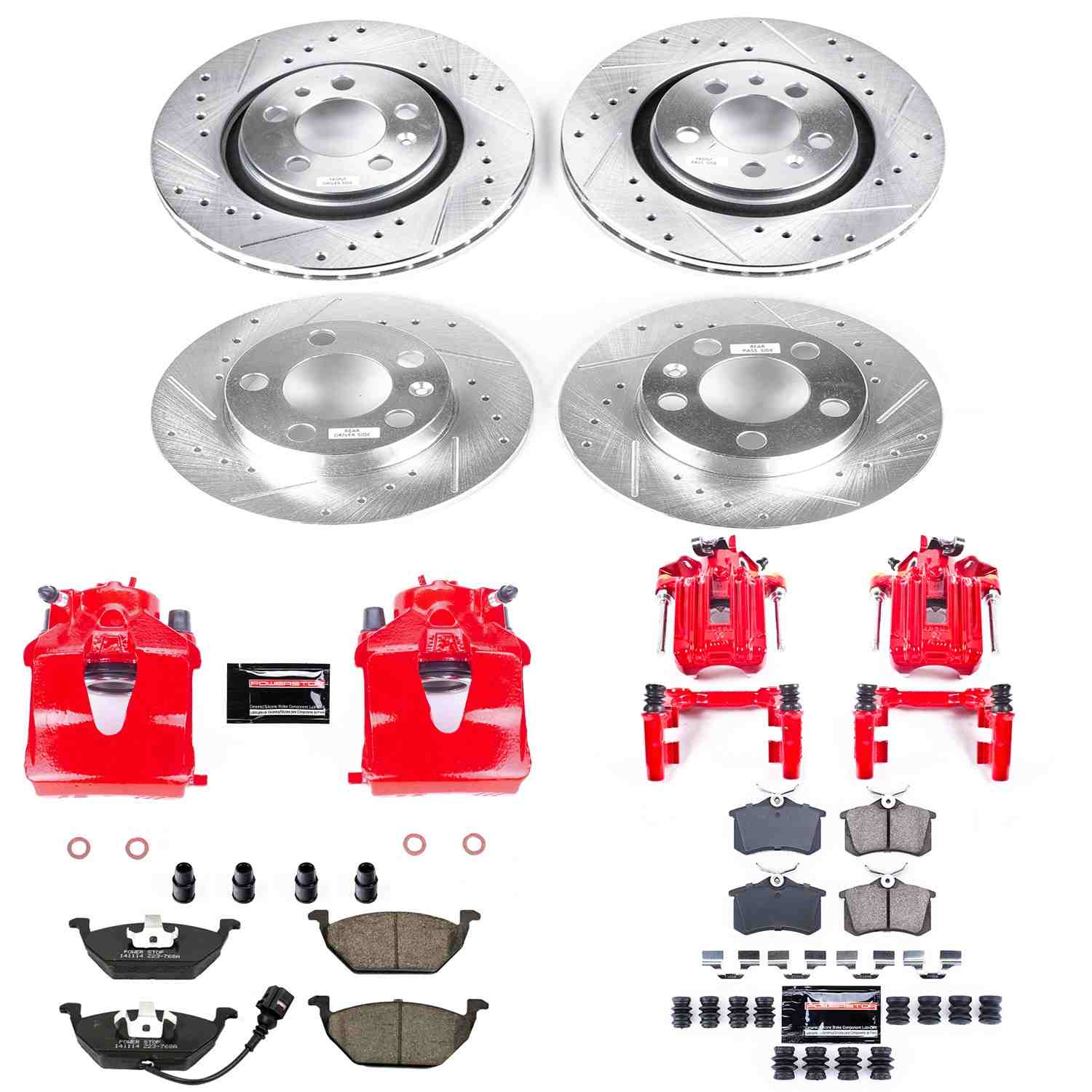 Power Stop 01-05 Volkswagen Jetta Front & Rear Z23 Evolution Sport Brake Kit w/Calipers
