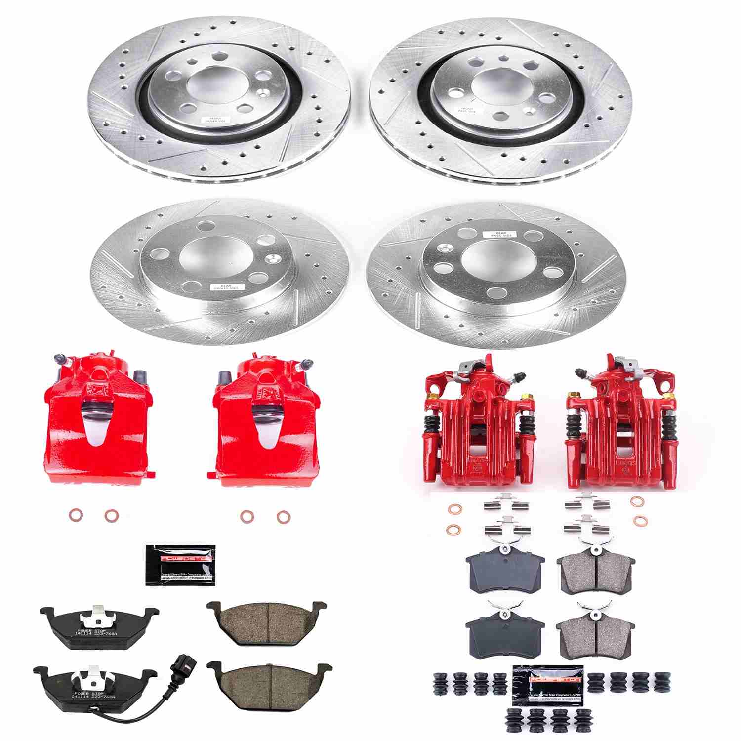 Power Stop 1999 Volkswagen Beetle Front & Rear Z23 Evolution Sport Brake Kit w/Calipers
