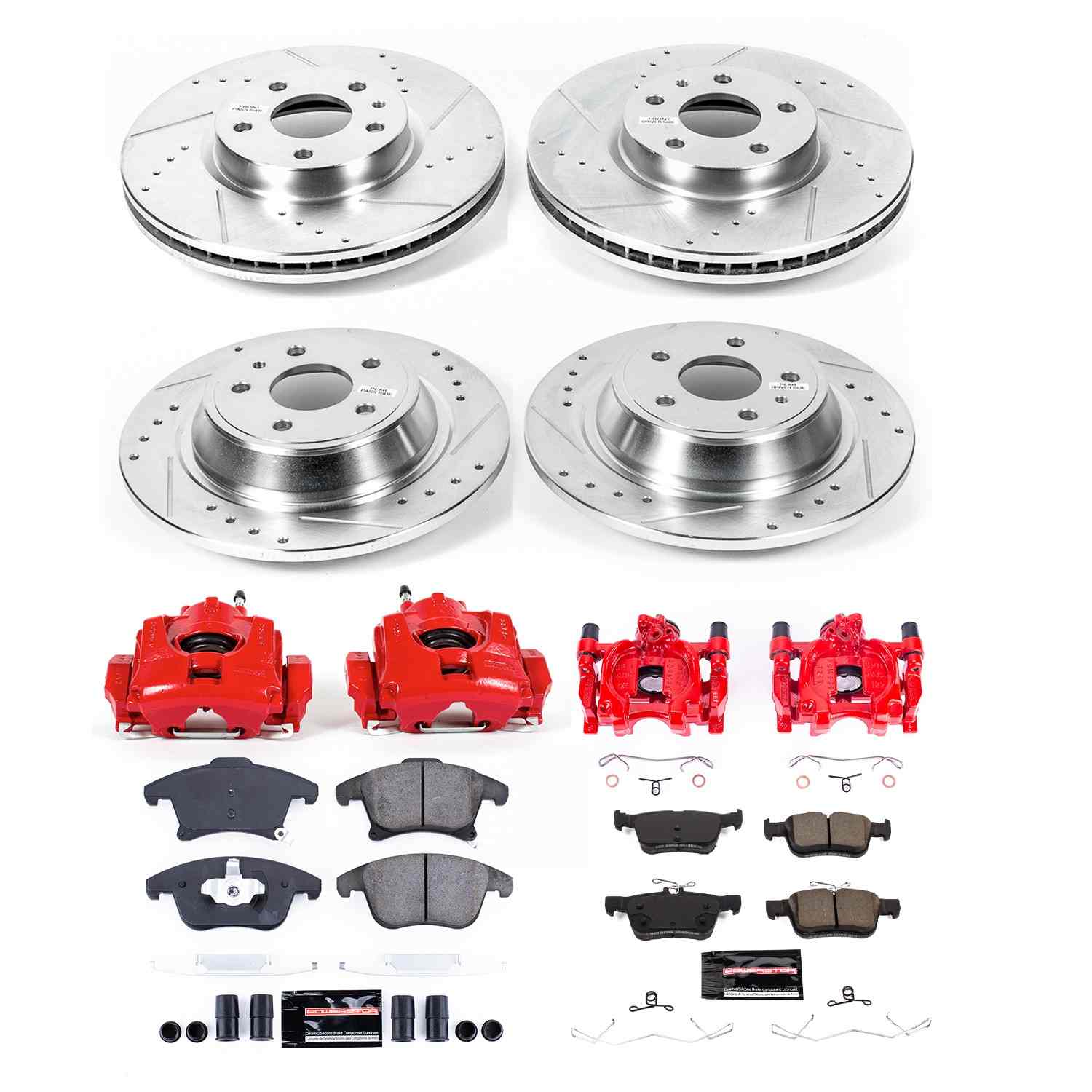 Power Stop 17-20 Ford Fusion Front & Rear Z23 Evolution Kit w/Calipers