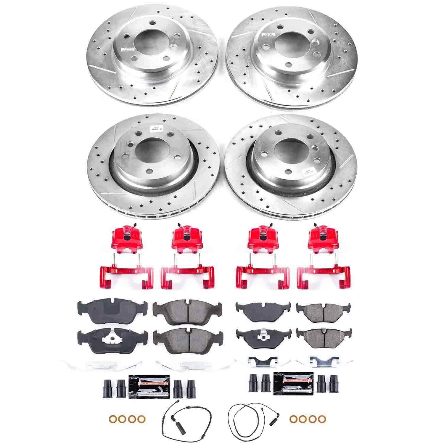 Power Stop 2000 BMW 323i Front & Rear Z23 Evolution Sport Brake Kit w/Calipers