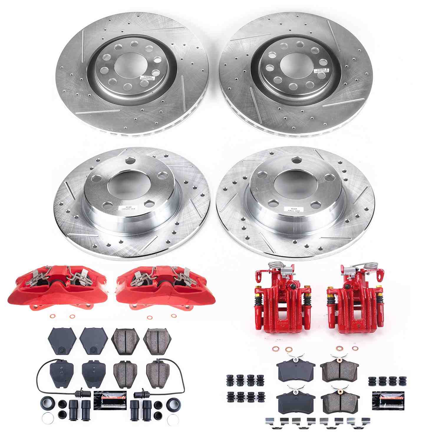 Power Stop 00-01 Audi A6 Quattro Front & Rear Z23 Evolution Sport Brake Kit w/Calipers