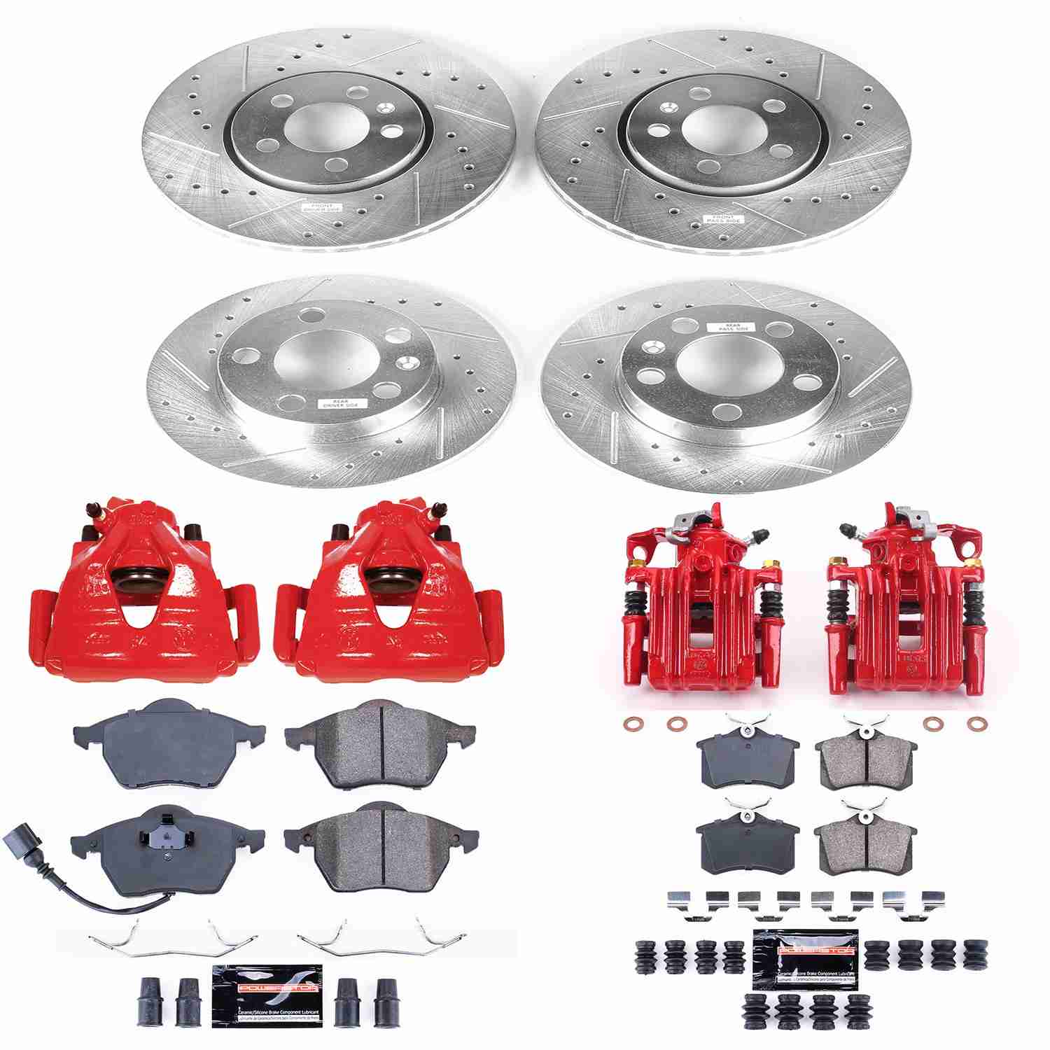 Power Stop 1999 Volkswagen Beetle Front & Rear Z23 Evolution Sport Brake Kit w/Calipers