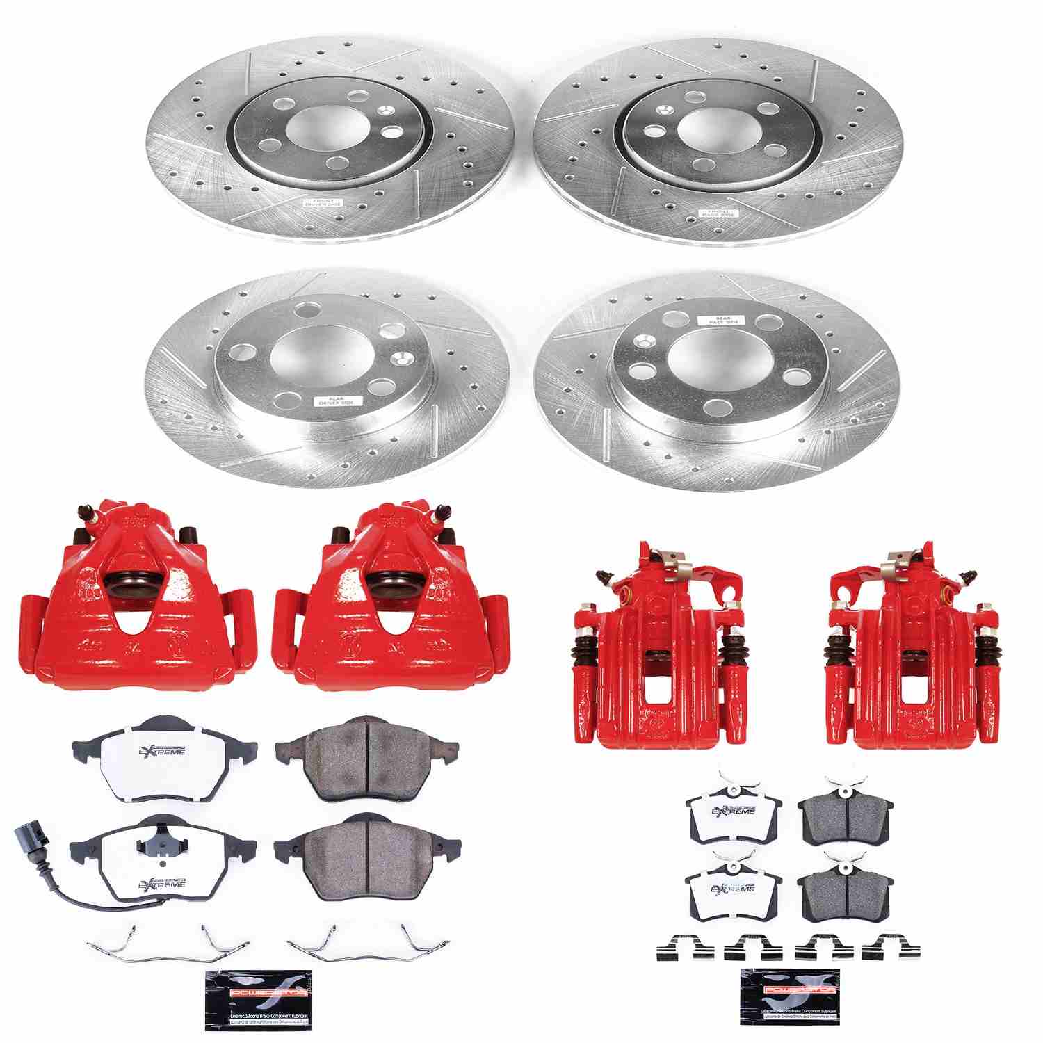 Power Stop 00-10 Volkswagen Beetle Front & Rear Z26 Street Warrior Brake Kit w/Calipers
