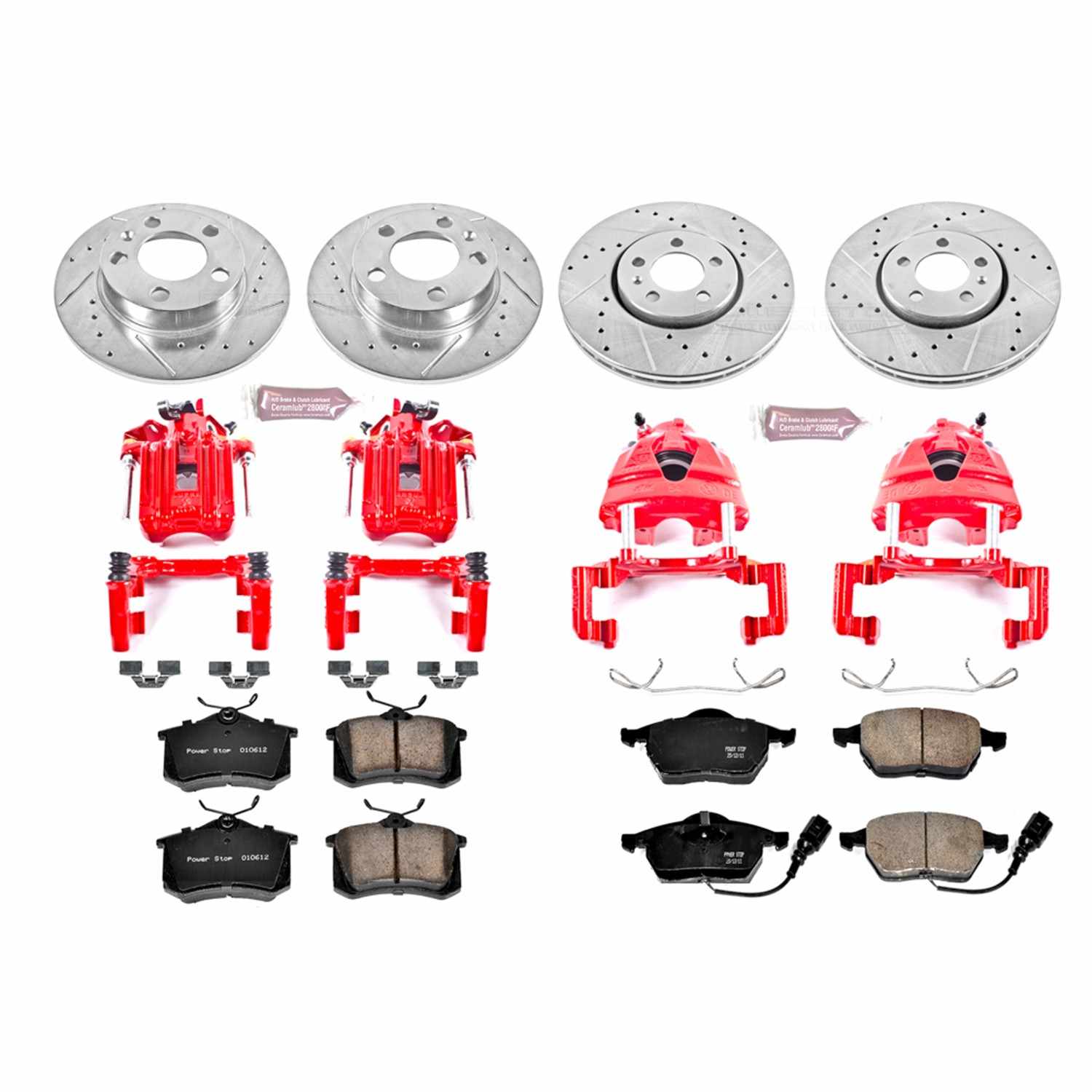 Power Stop 01-05 Volkswagen Jetta Front & Rear Z23 Evolution Sport Brake Kit w/Calipers