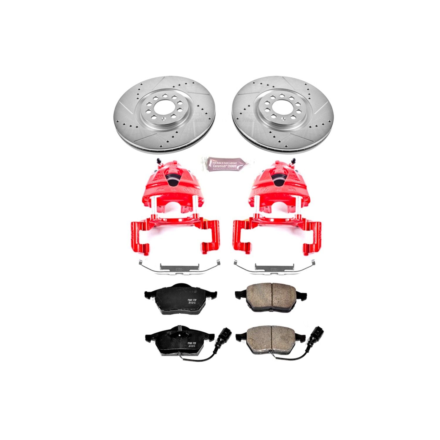 Power Stop 02-04 Volkswagen Golf Front Z23 Evolution Sport Brake Kit w/Calipers