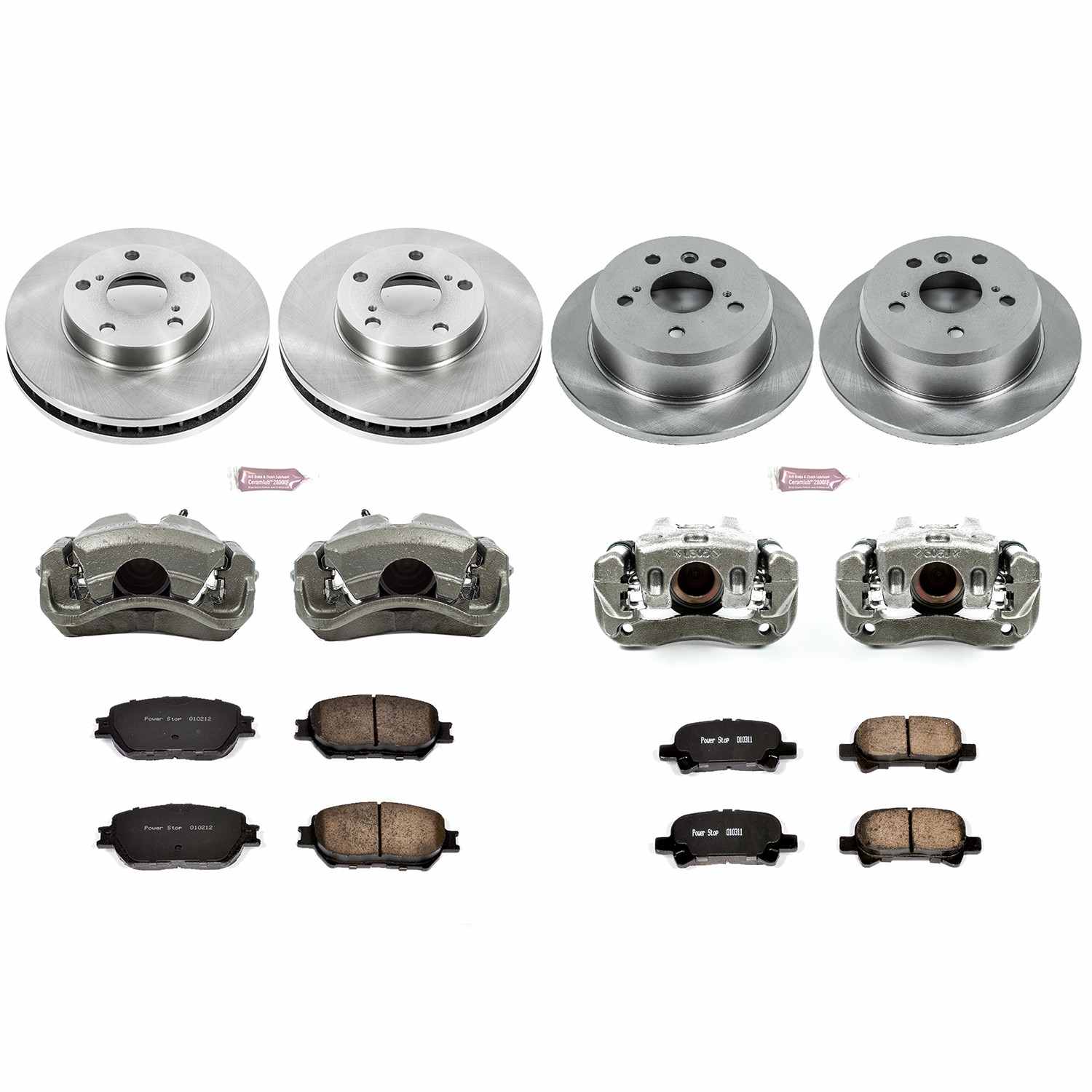Power Stop 02-06 Toyota Camry Front & Rear Autospecialty Brake Kit w/Calipers