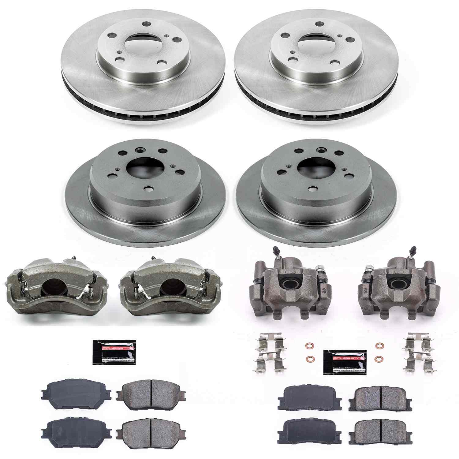 Power Stop 02-06 Toyota Camry Front & Rear Autospecialty Brake Kit w/Calipers