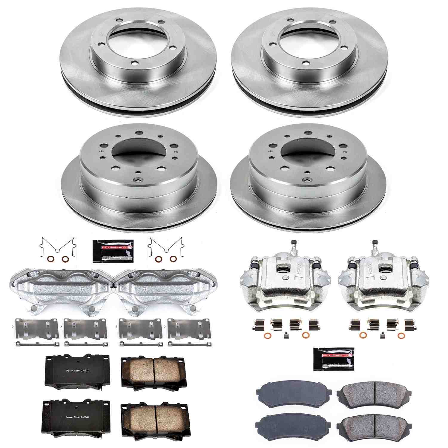 Power Stop 98-02 Toyota Land Cruiser Front & Rear Autospecialty Kit w/Cals