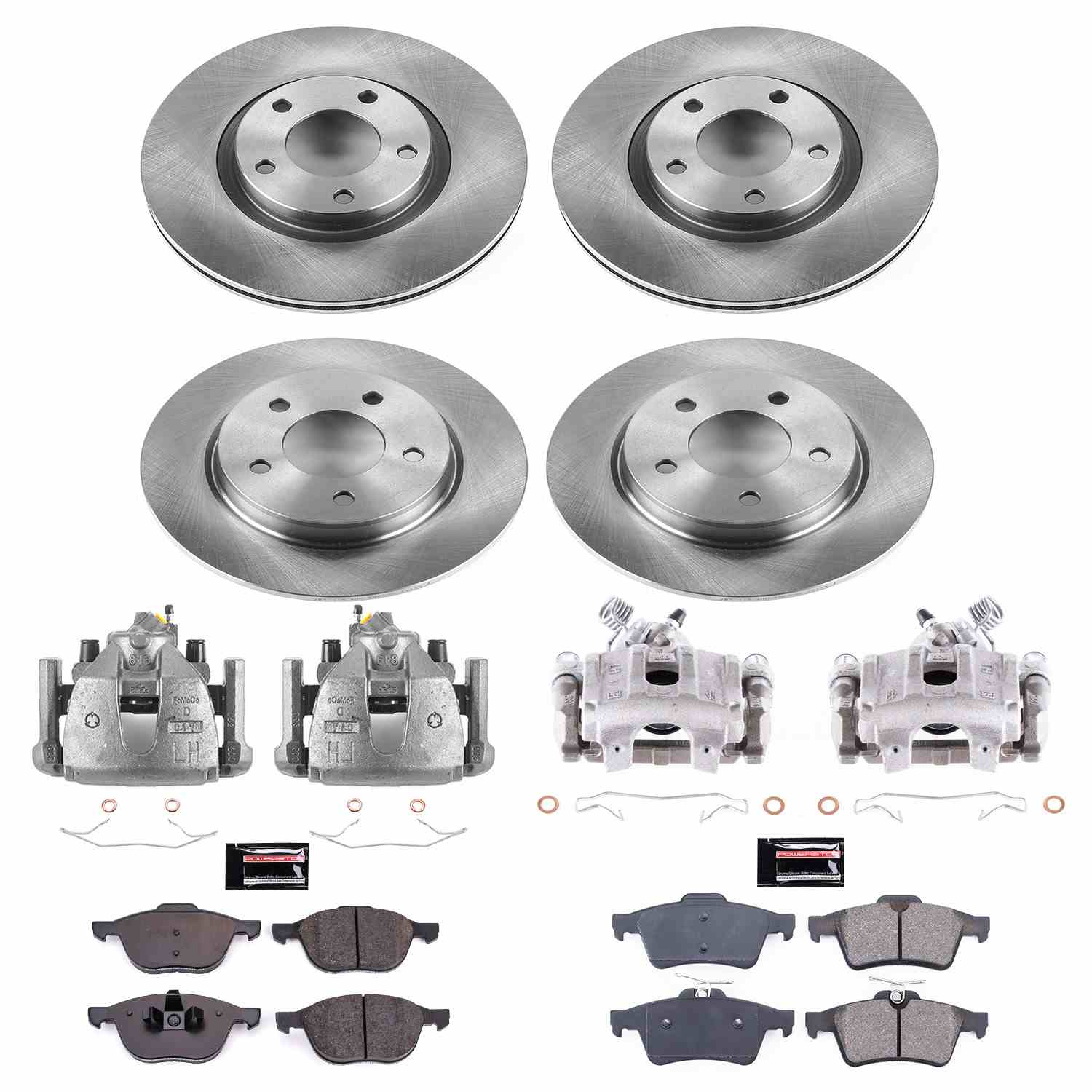 Power Stop 2008 Mazda 3 Front & Rear Autospecialty Brake Kit w/Calipers
