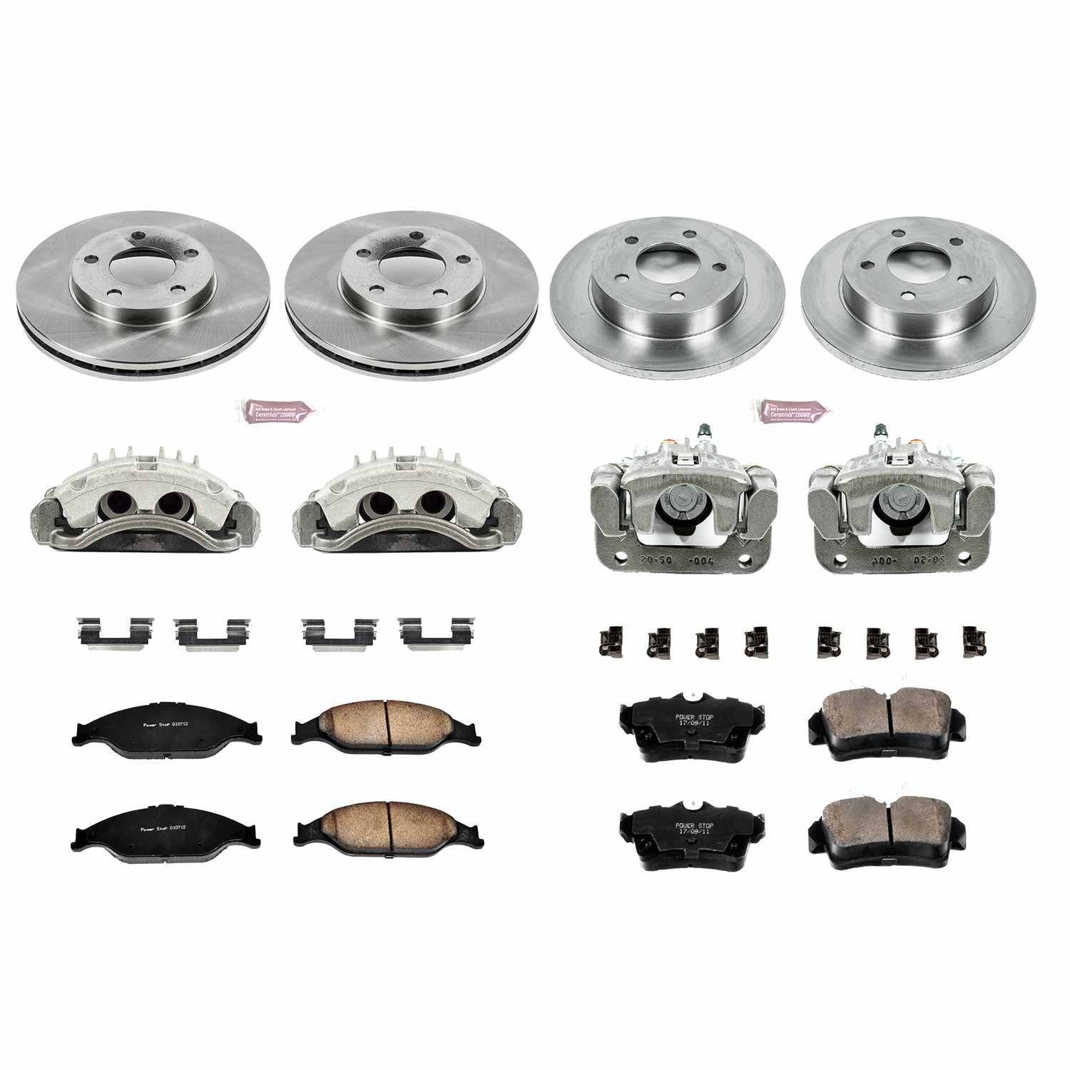 Power Stop 03-04 Ford Mustang Front & Rear Autospecialty Brake Kit w/Calipers