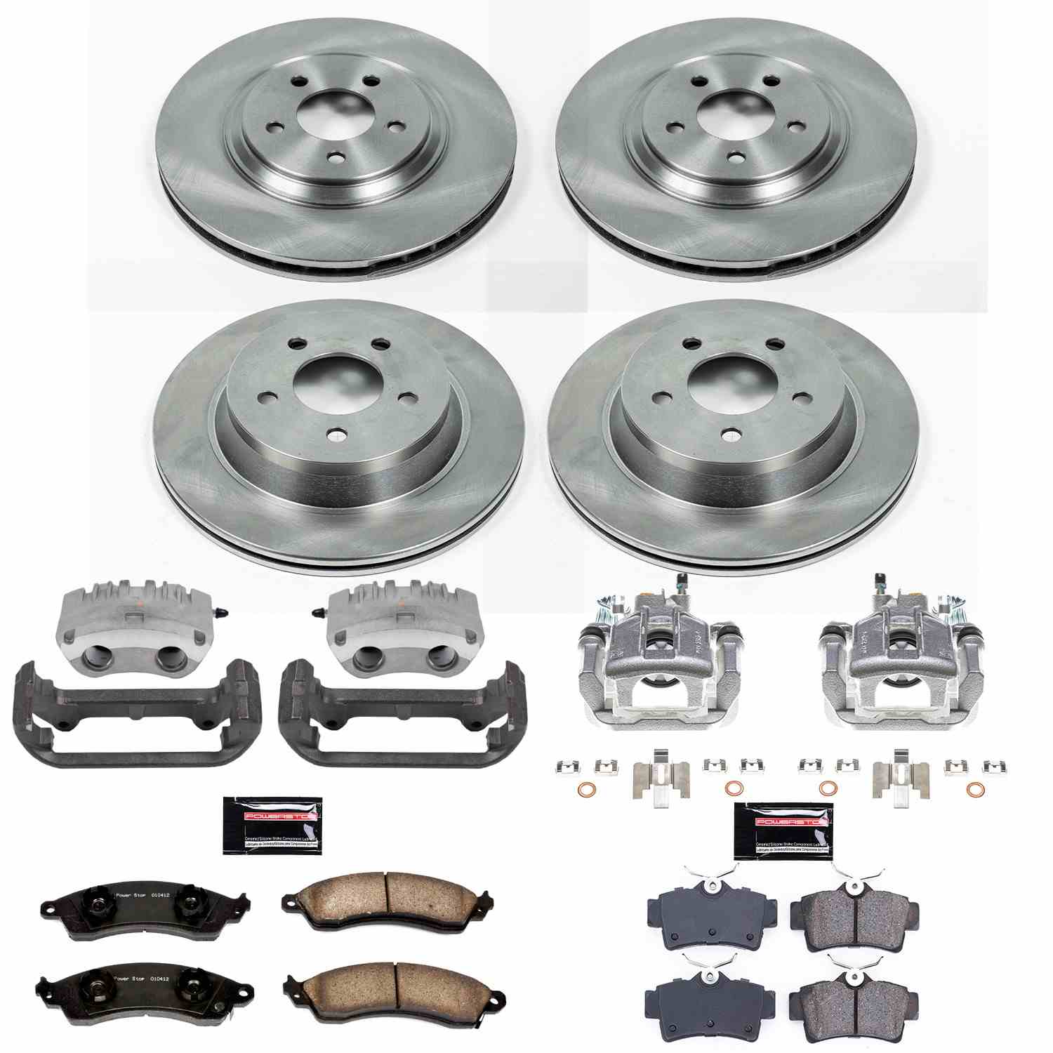Power Stop 1999 Ford Mustang Front & Rear Autospecialty Brake Kit w/Calipers