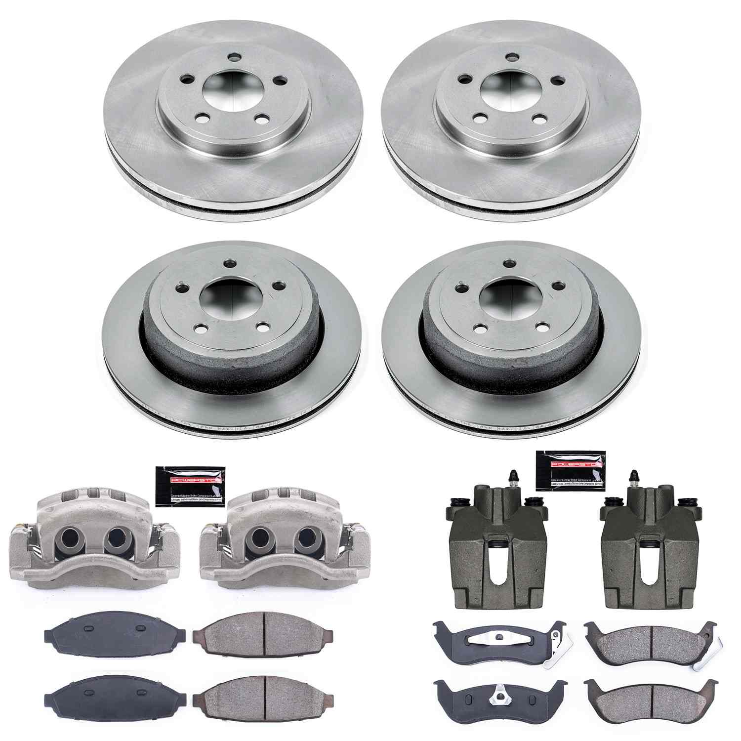 Power Stop 03-11 Ford Crown Victoria Front & Rear Autospecialty Kit w/Cals