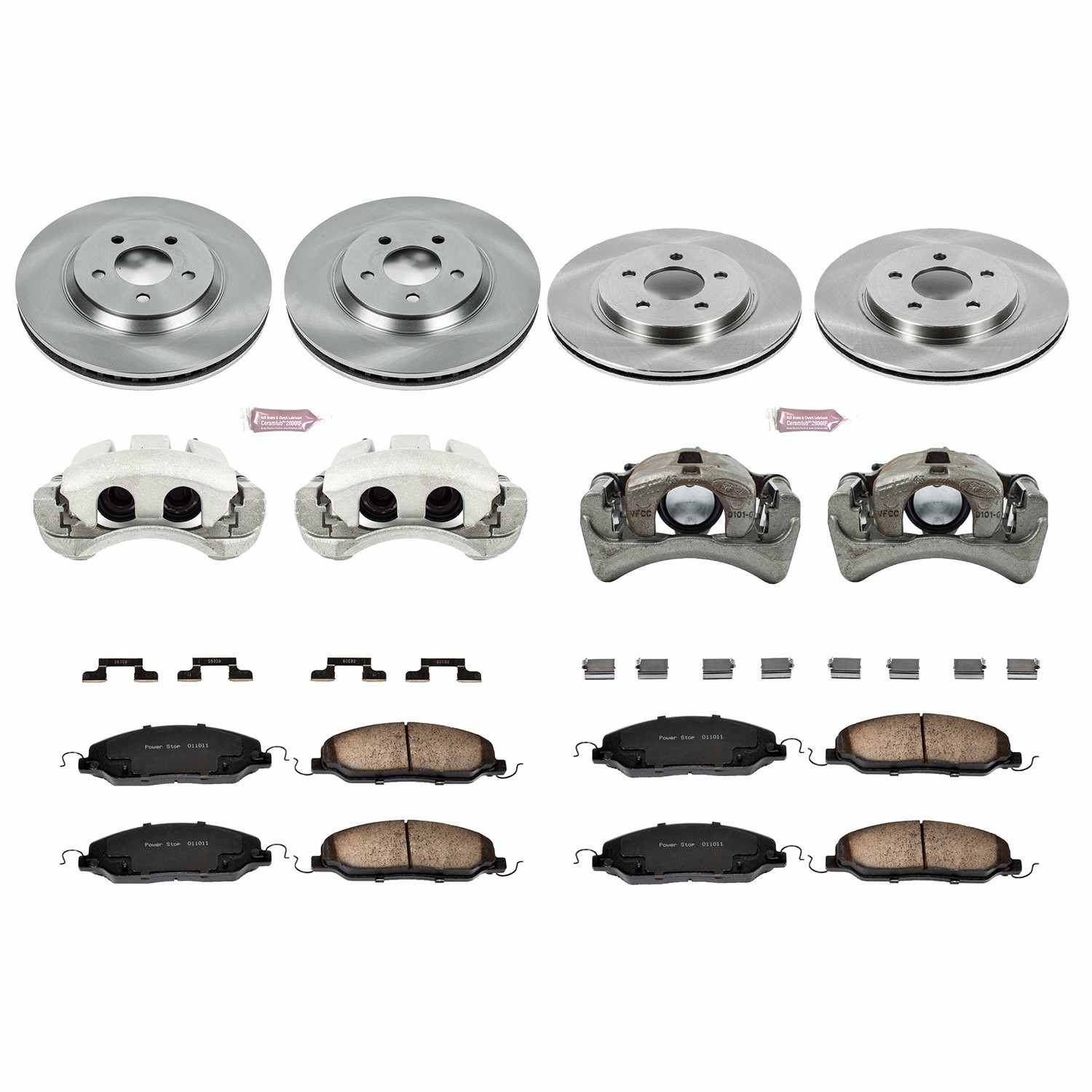 Power Stop 05-10 Ford Mustang Front & Rear Autospecialty Brake Kit w/Calipers