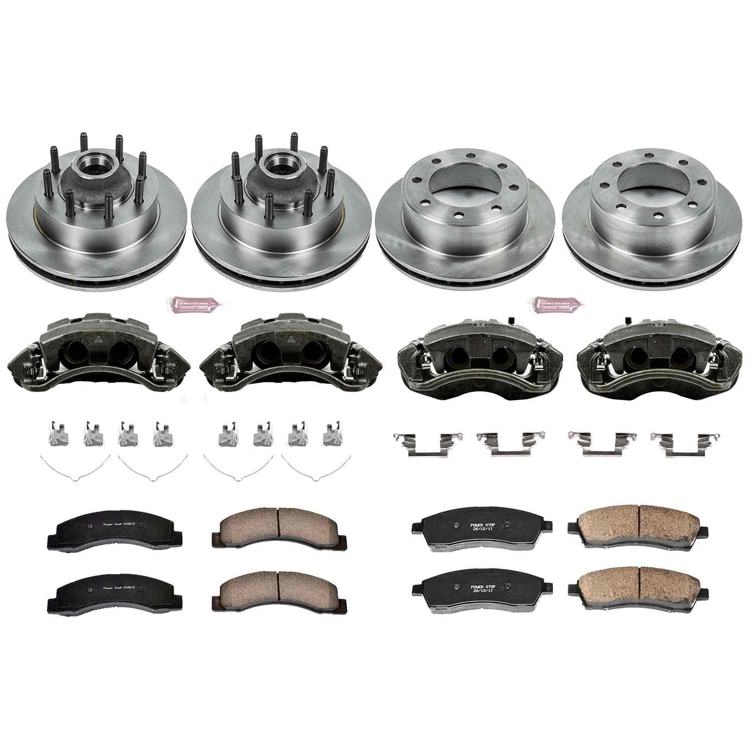 Power Stop 03-05 Ford Excursion Front & Rear Autospecialty Kit w/Calipers