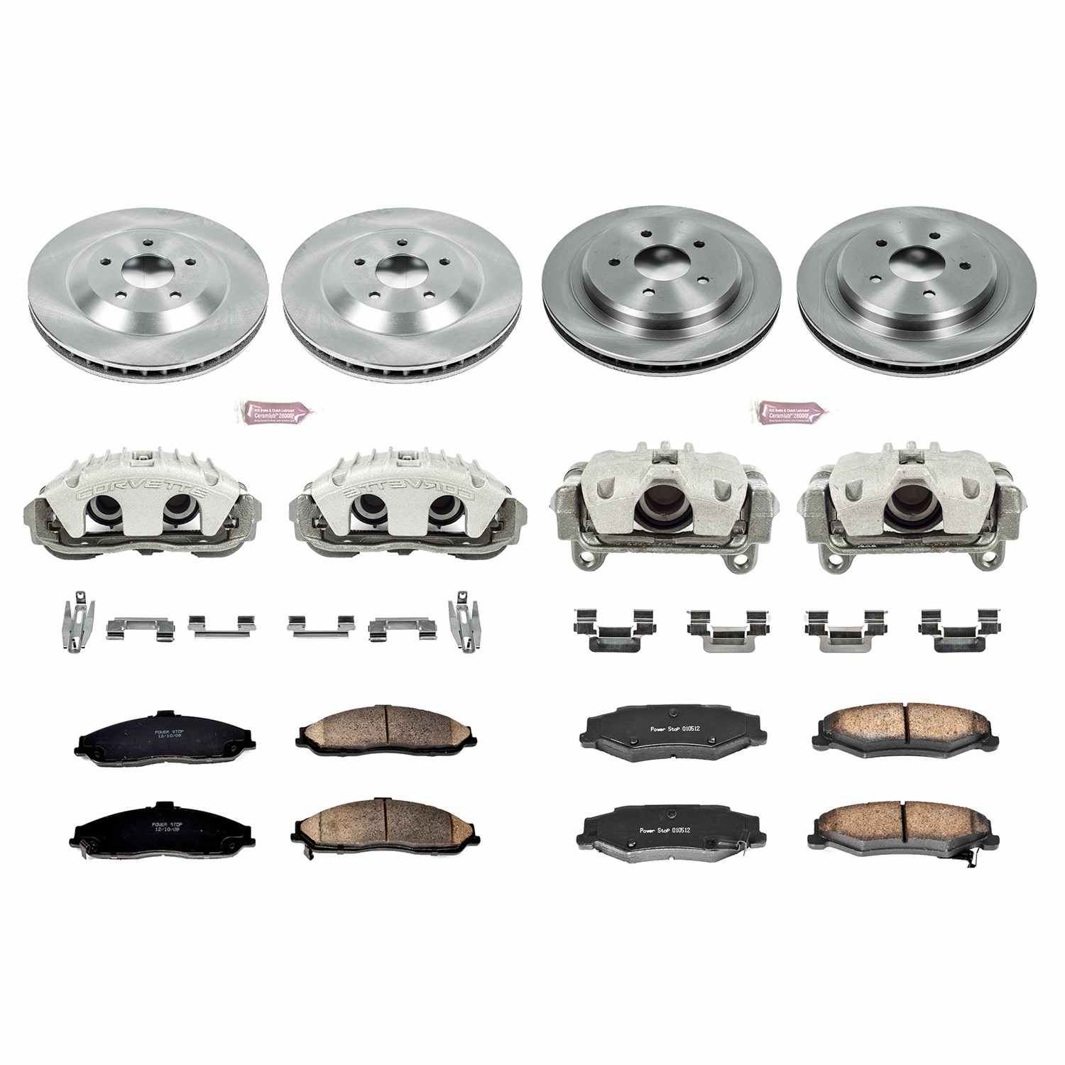 Power Stop 97-04 Chevrolet Corvette Front and Rear Autospecialty Kit w/Calipers
