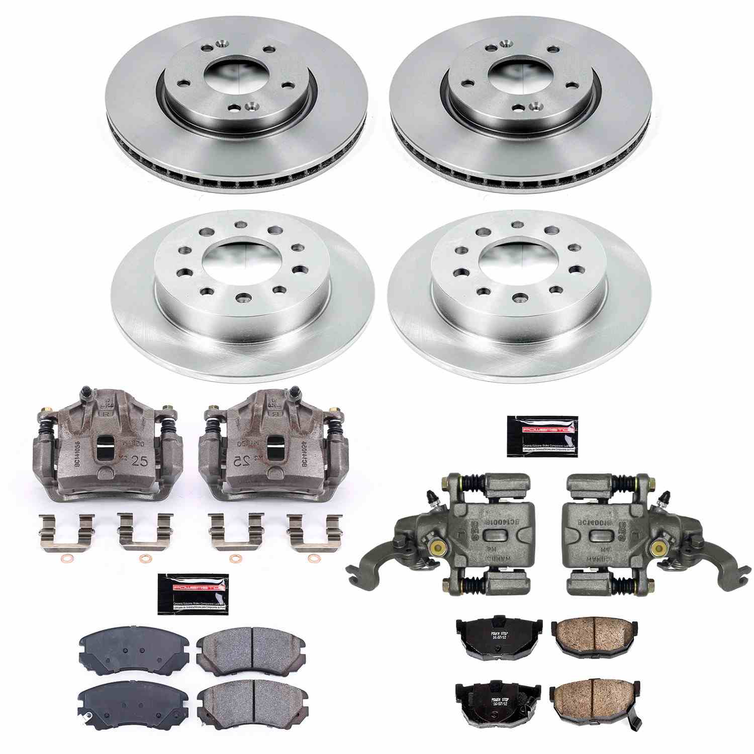 Power Stop 04-05 Hyundai Tiburon Front & Rear Autospecialty Brake Kit w/Calipers