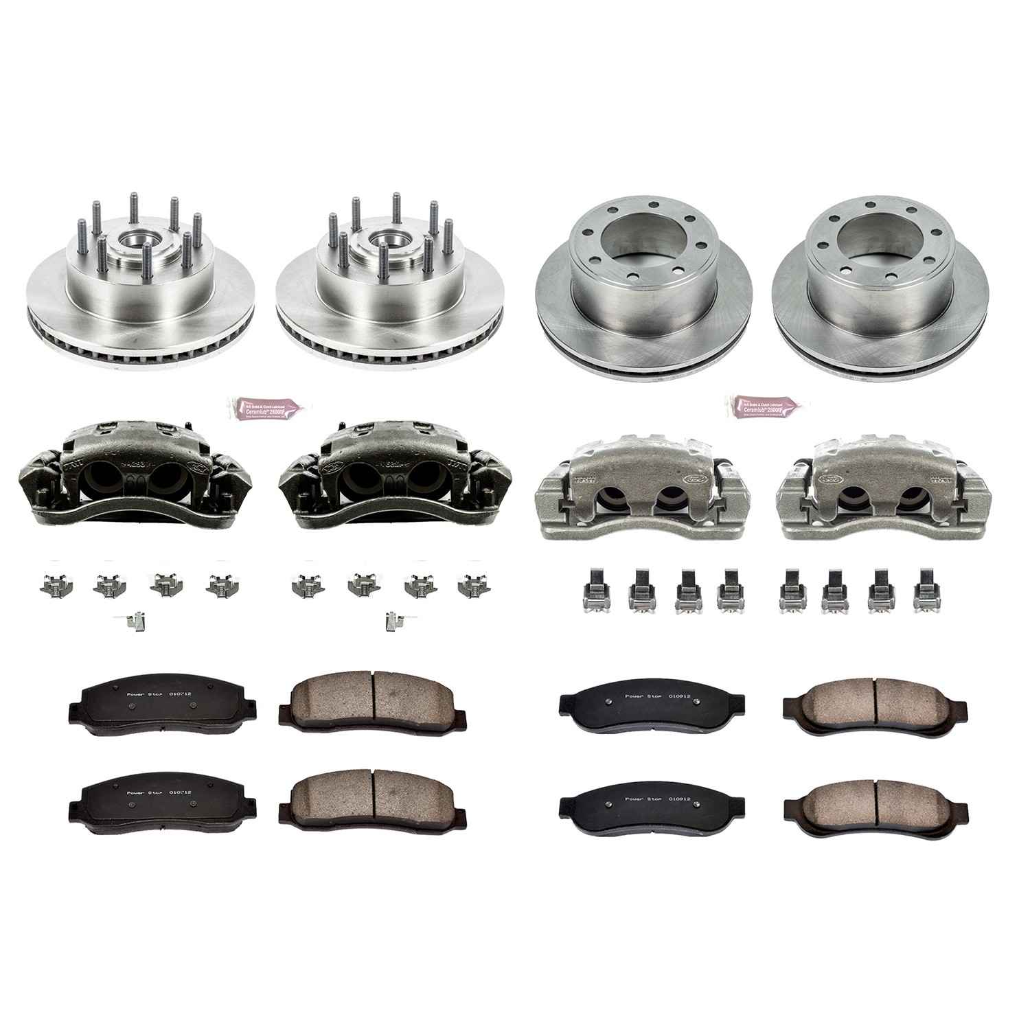 Power Stop 05-07 Ford F-250 Super Duty Front & Rear Autospecialty Kit w/Cals