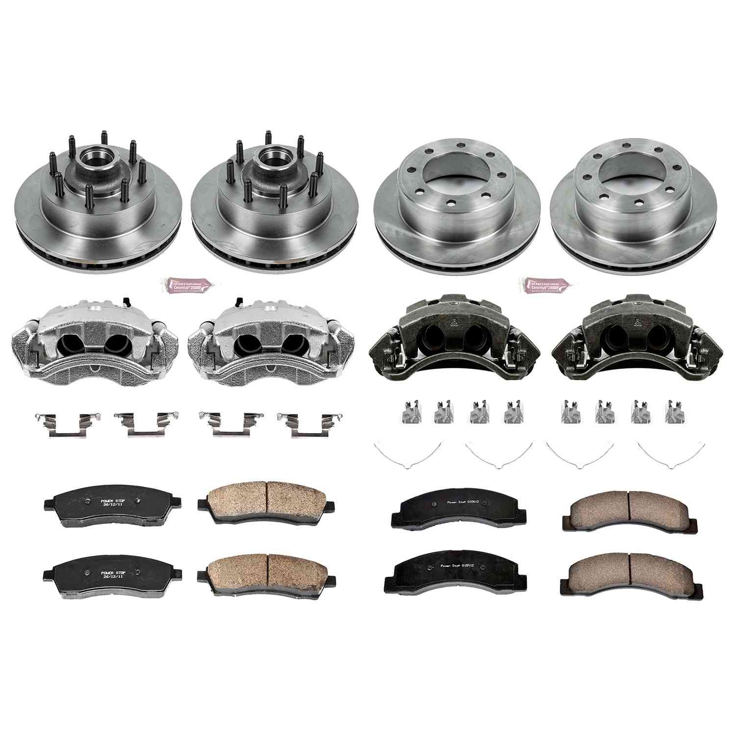 Power Stop 00-01 Ford F-250 Super Duty Front & Rear Autospecialty Kit w/Calipers