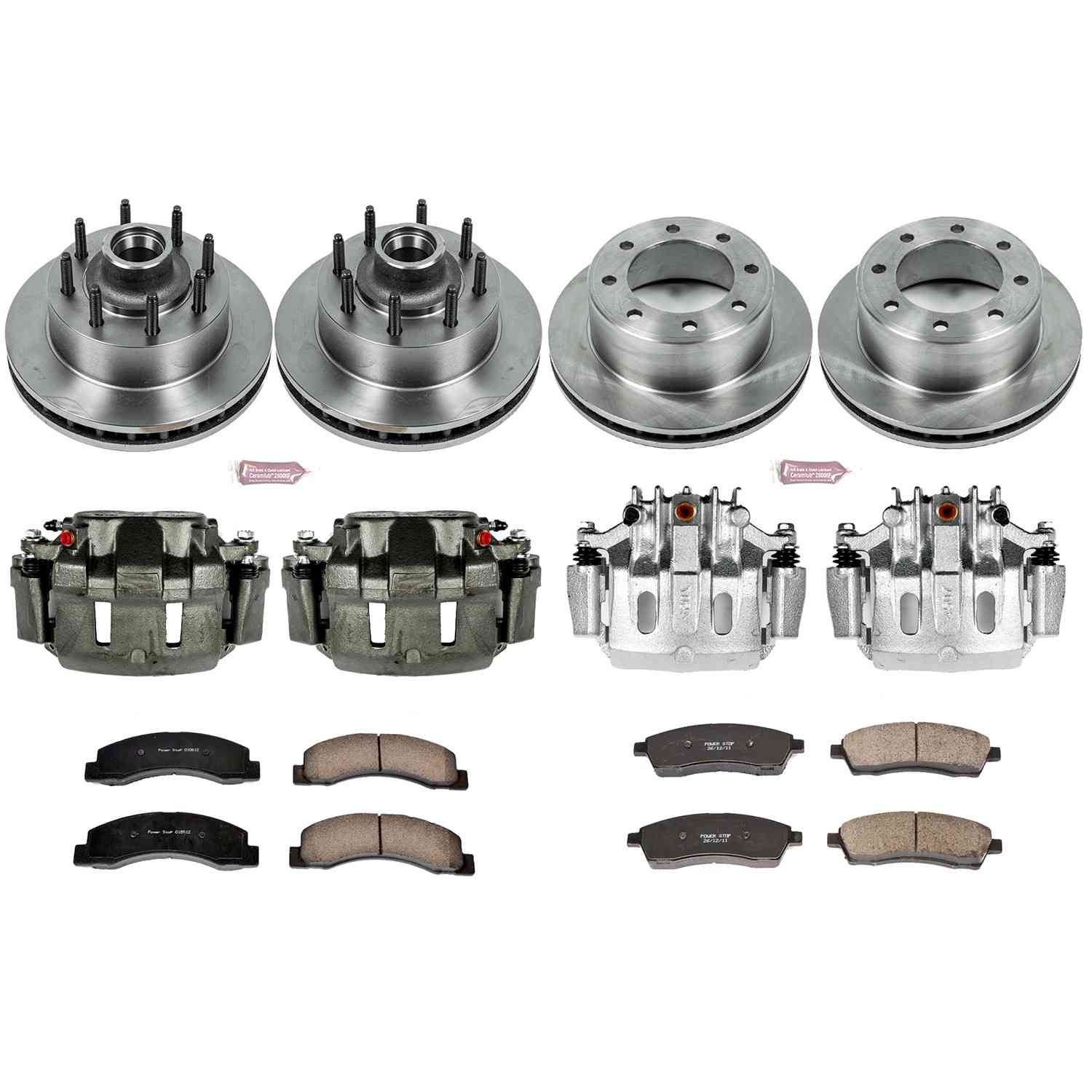 Power Stop 99-00 Ford F-250 Super Duty Front & Rear Autospecialty Kit w/Calipers