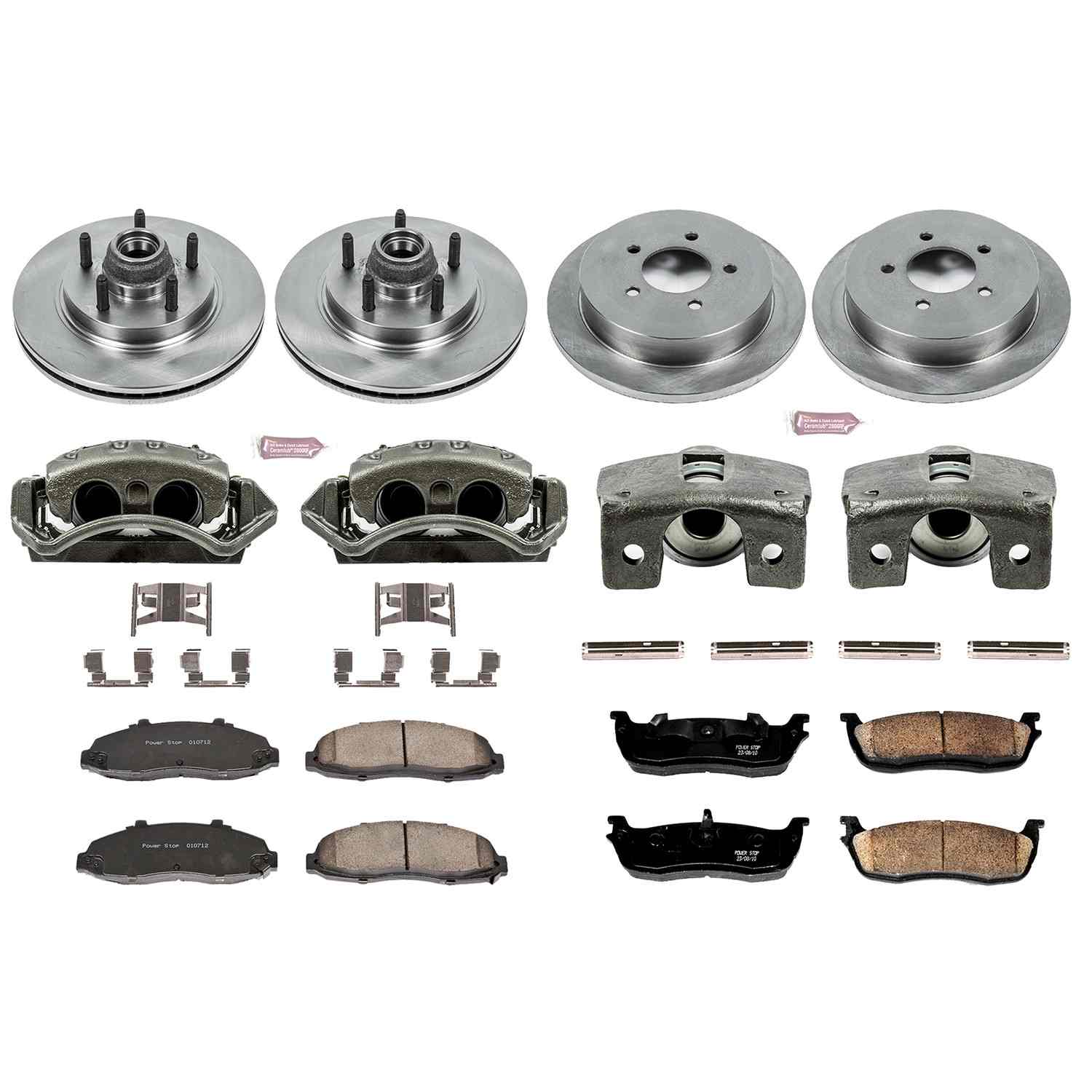 Power Stop 00-03 Ford F-150 Front & Rear Autospecialty Kit w/Cals
