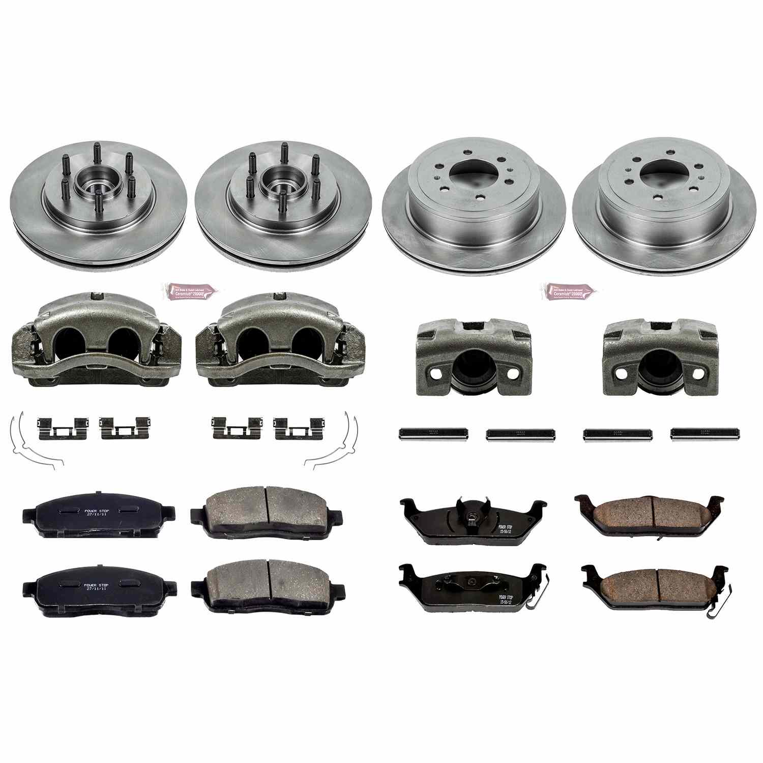 Power Stop 05-08 Ford F-150 Front & Rear Autospecialty Kit w/Calipers