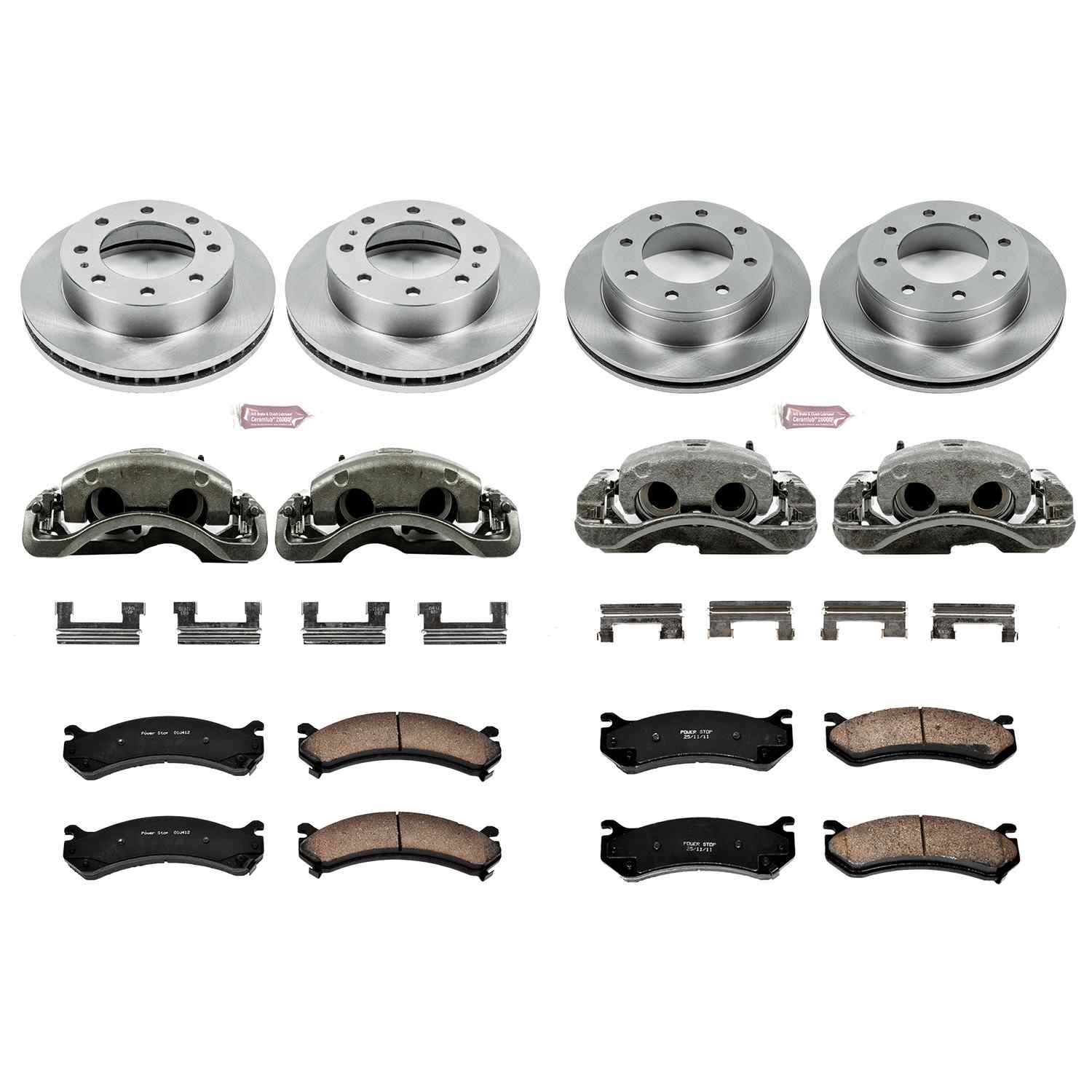 Power Stop 01-03 Chevrolet Silverado 1500 HD Front & Rear Autospecialty Kit w/Cals