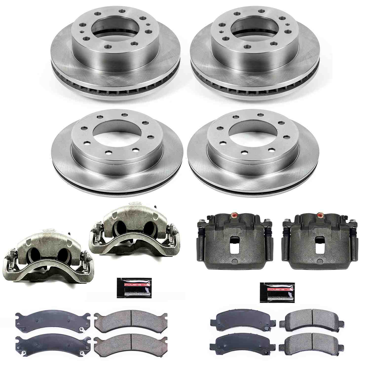 Power Stop 14-20 Chevrolet Express 3500 Front & Rear Autospecialty Kit w/Cals