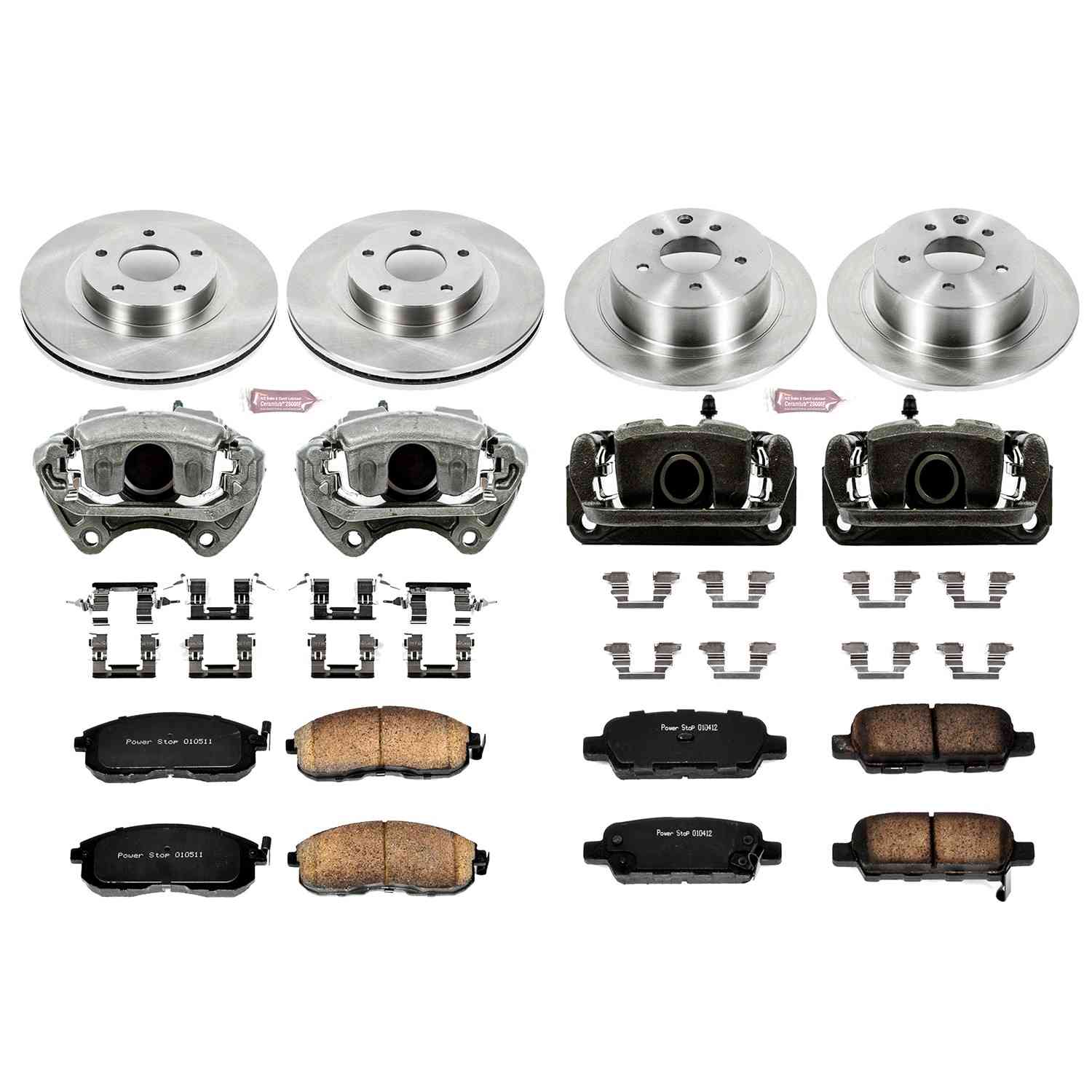 Power Stop 02-06 Nissan Altima Front & Rear Autospecialty Brake Kit w/Calipers