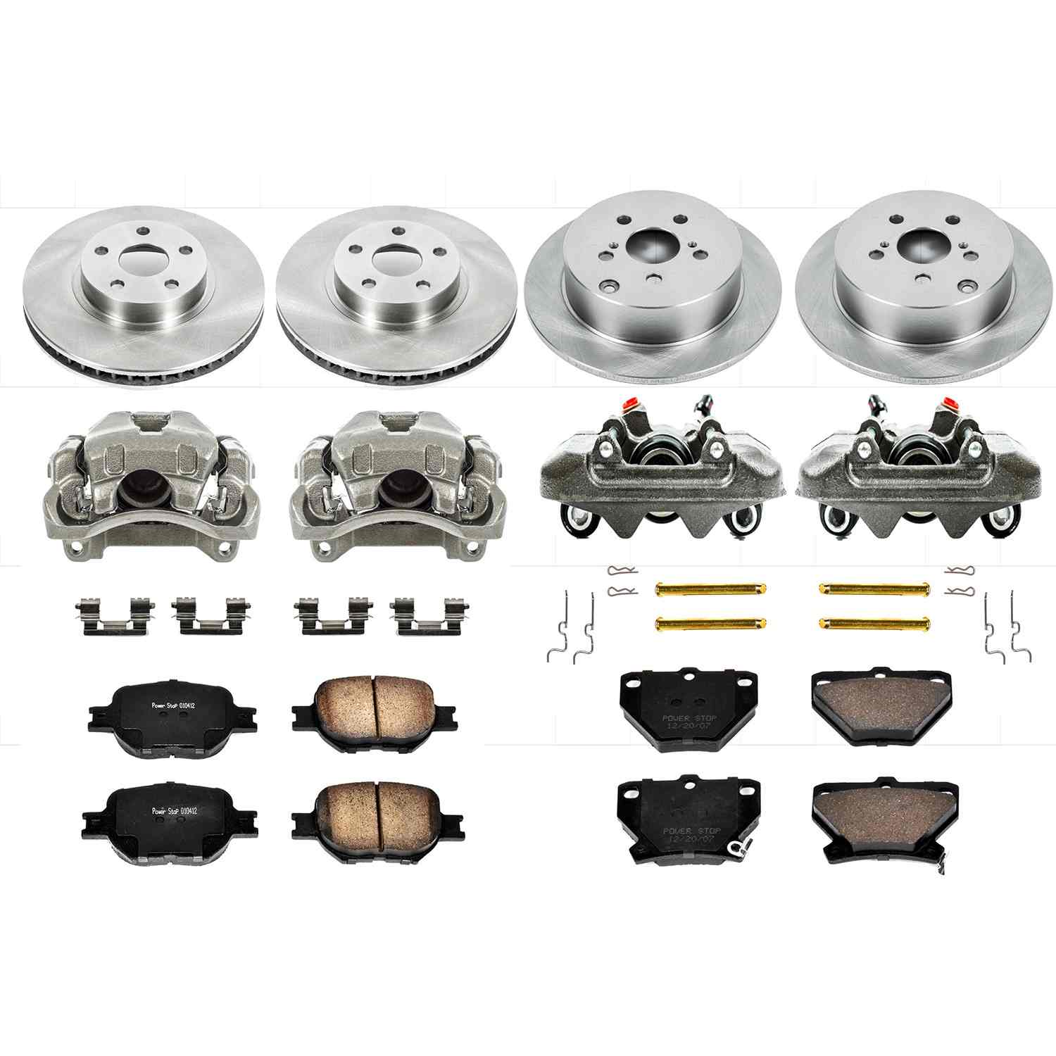 Power Stop 03-05 Toyota Celica Front & Rear Autospecialty Brake Kit w/Calipers