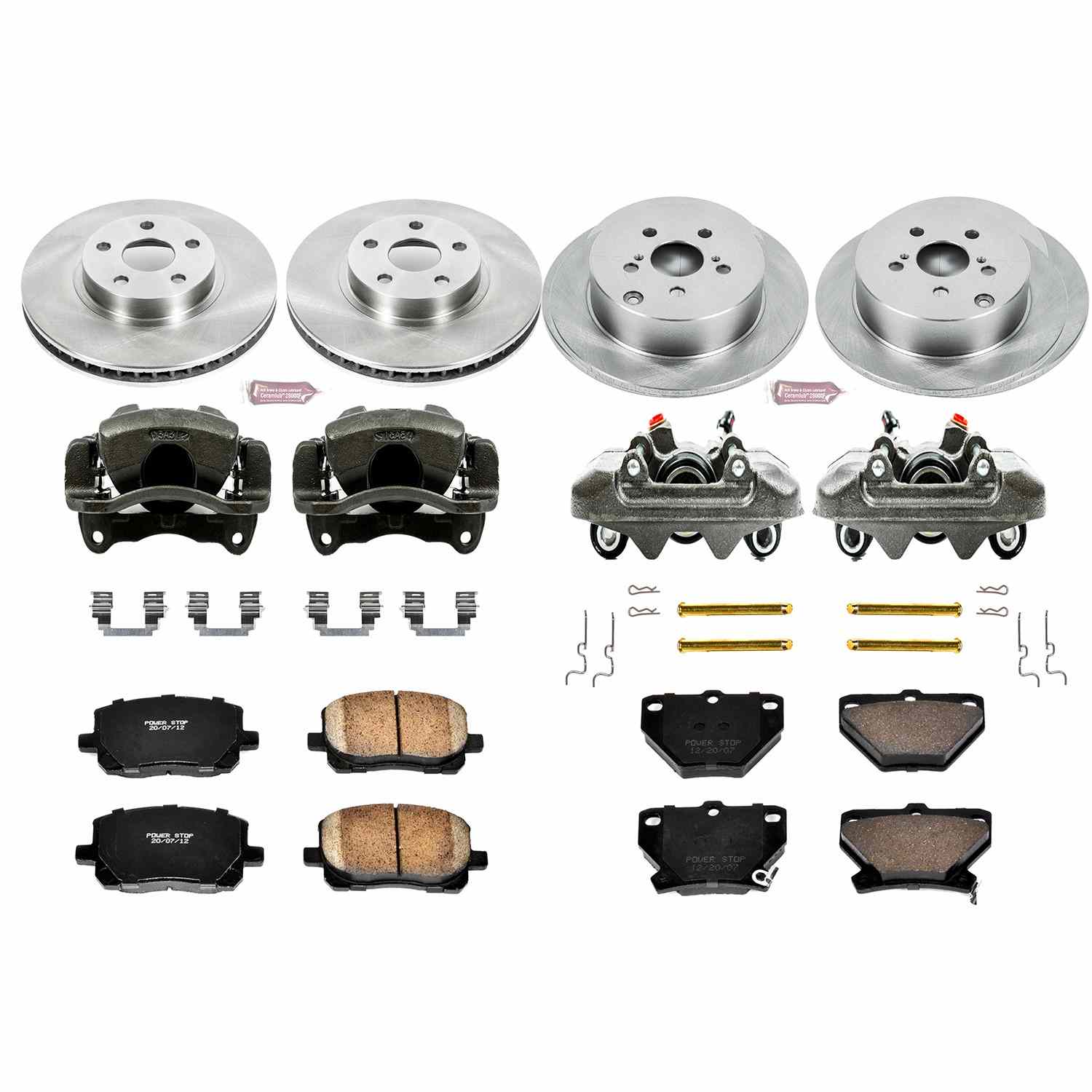 Power Stop 03-06 Pontiac Vibe Front & Rear Autospecialty Brake Kit w/Calipers