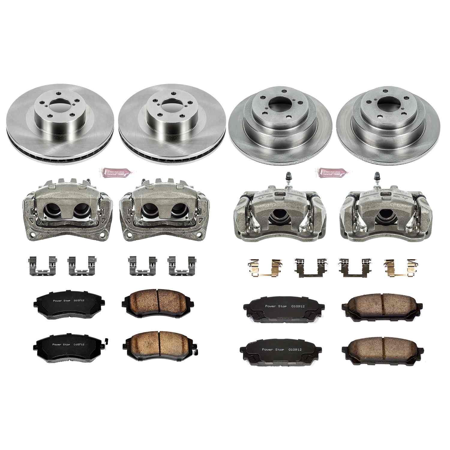 Power Stop 05-06 Saab 9-2X Front & Rear Autospecialty Brake Kit w/Calipers