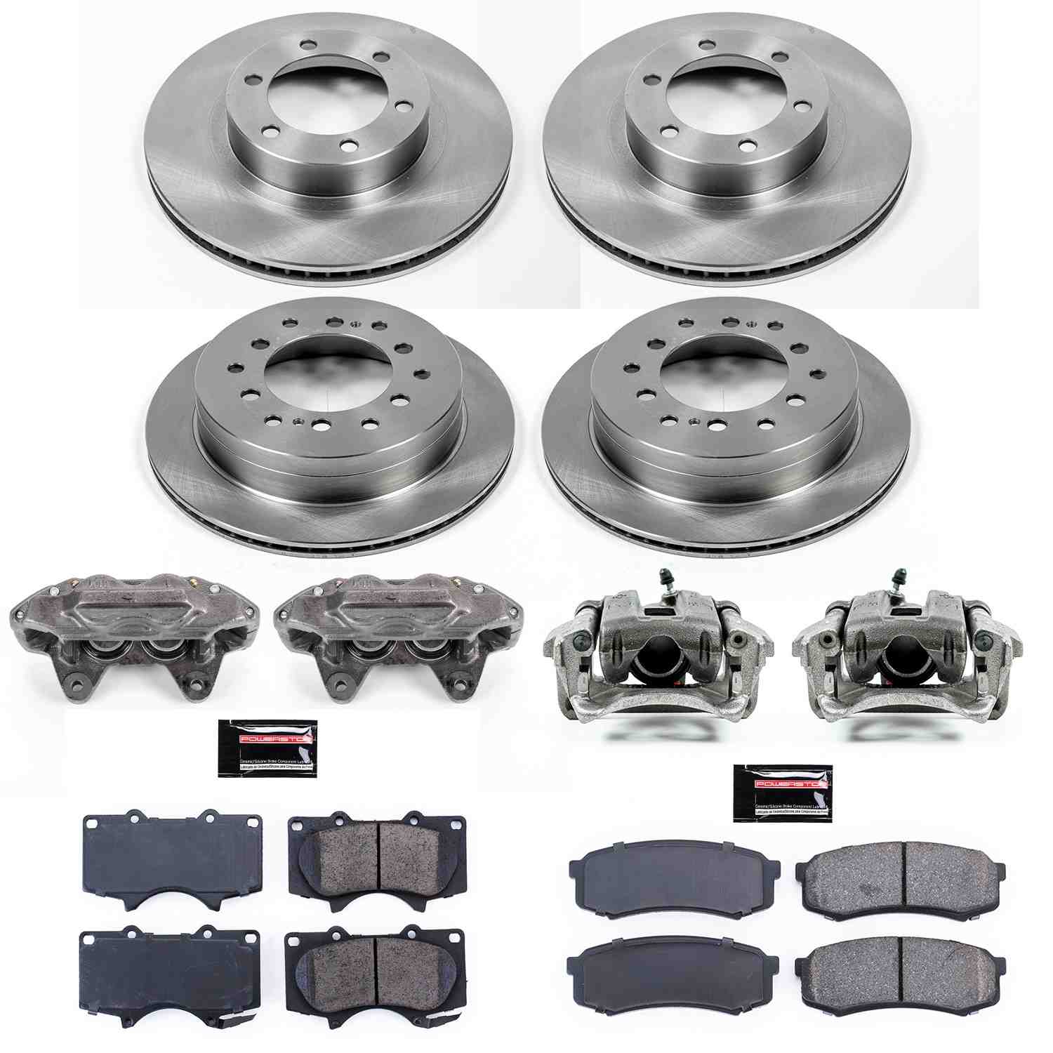 Power Stop 03-09 Lexus GX470 Front & Rear Autospecialty Kit w/Cals