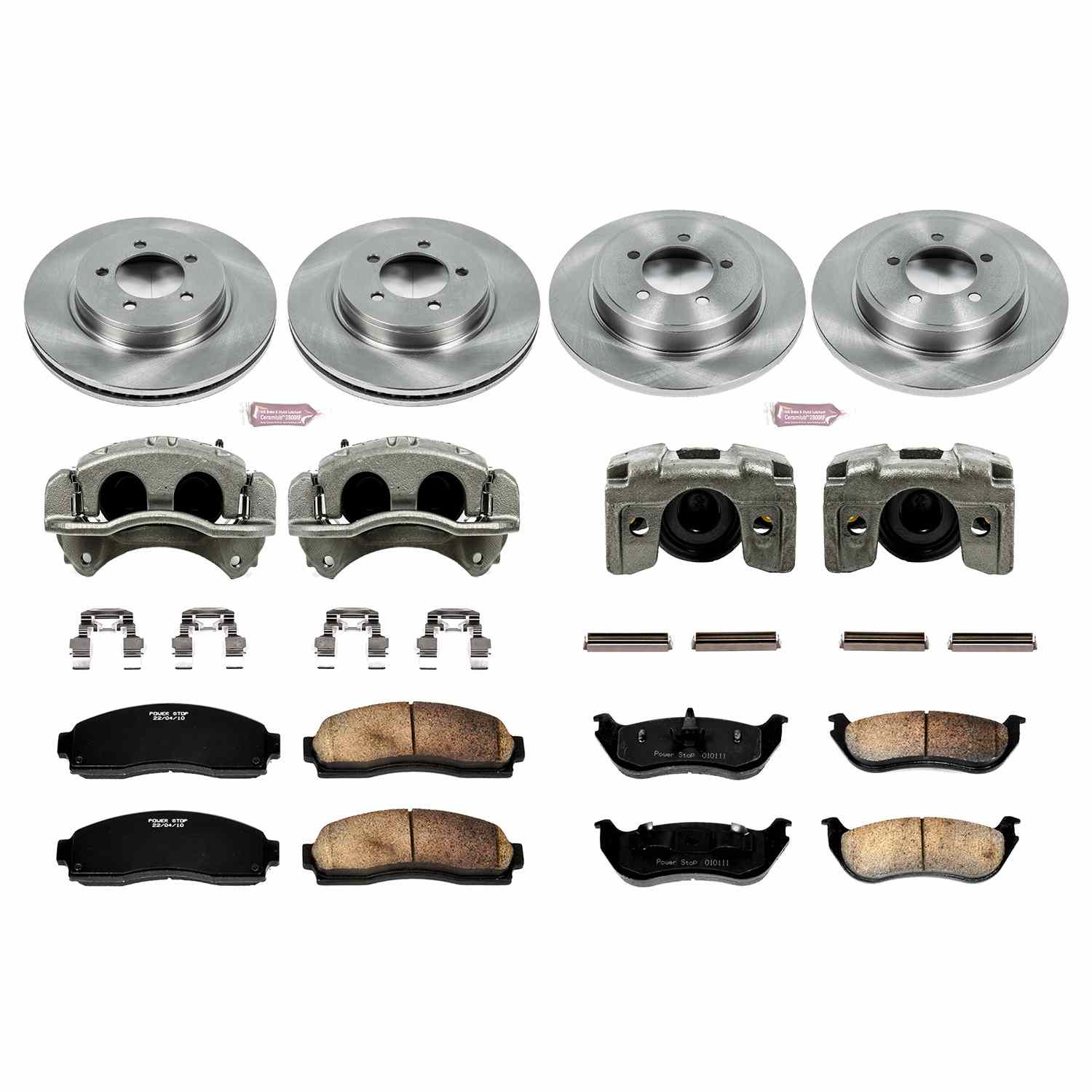 Power Stop 02-05 Ford Explorer Front & Rear Autospecialty Brake Kit w/Calipers