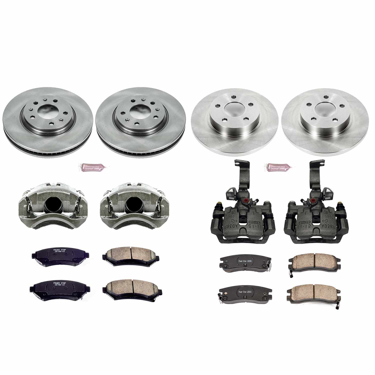 Power Stop 03-04 Cadillac Seville Front & Rear Autospecialty Kit w/Cals