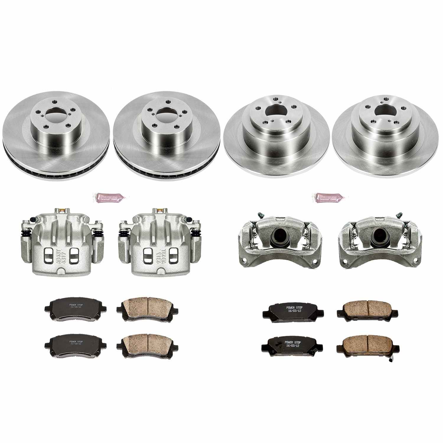 Power Stop 2001 Subaru Legacy Front & Rear Autospecialty Brake Kit w/Calipers