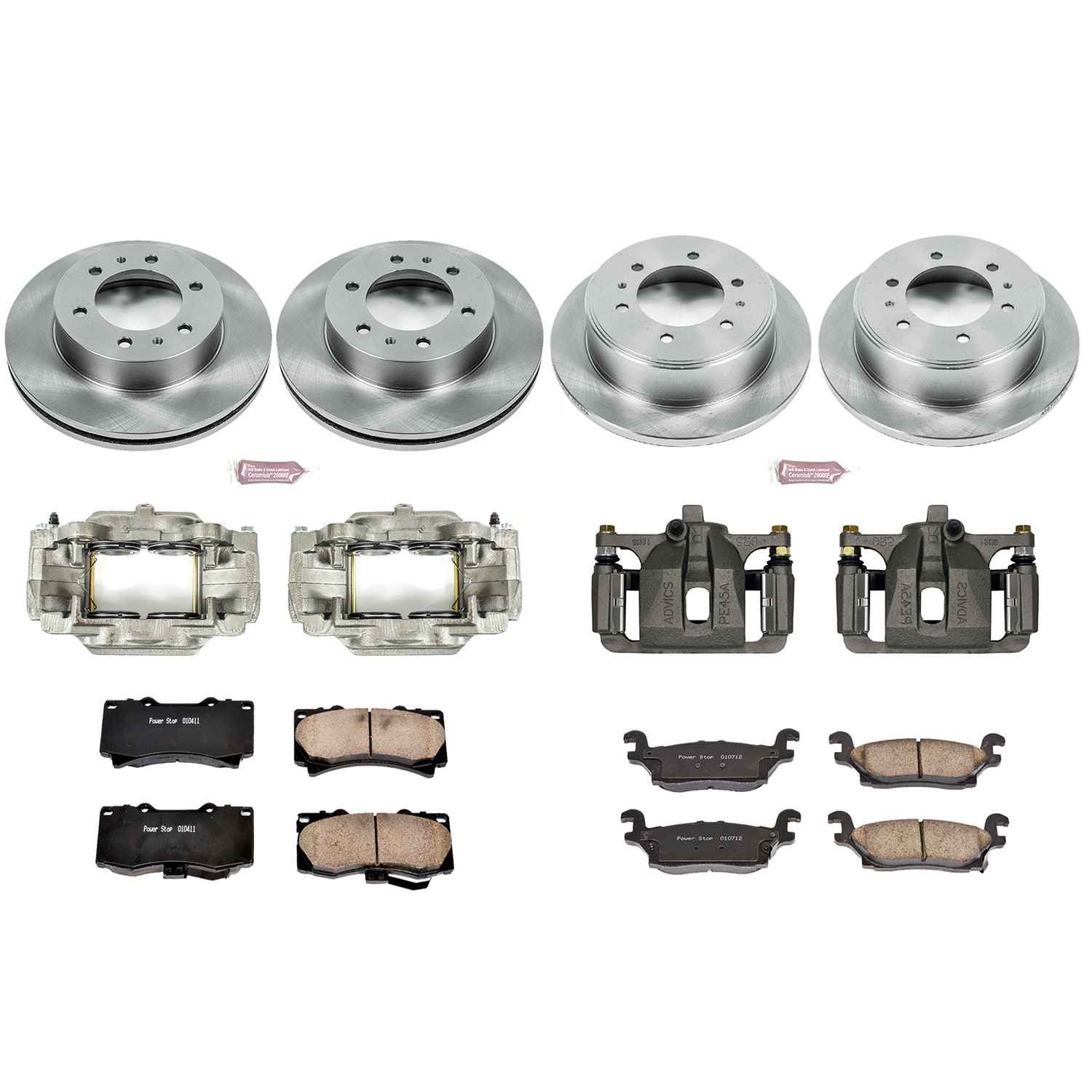 Power Stop 06-10 Hummer H3 Front & Rear Autospecialty Kit w/Cals
