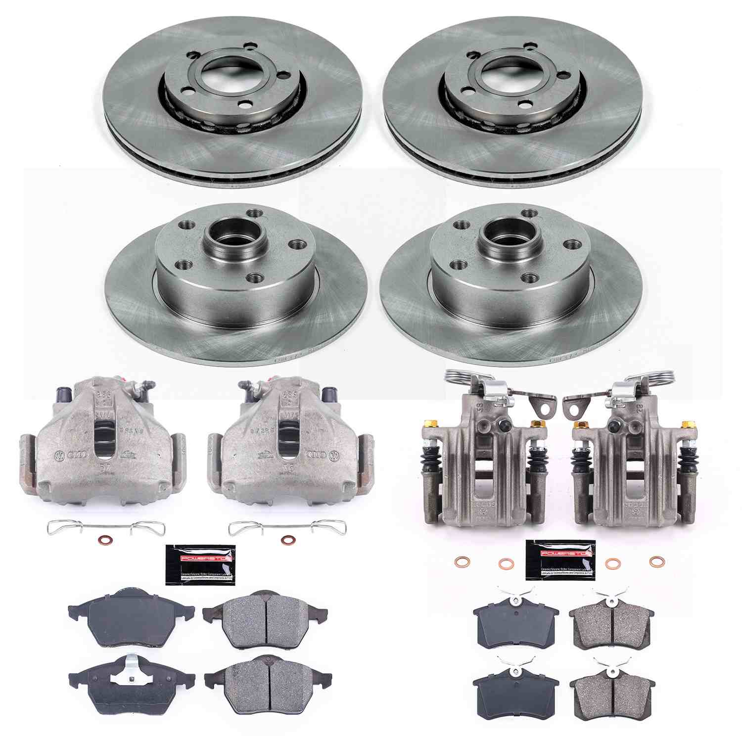 Power Stop 97-98 Audi A4 Front & Rear Autospecialty Brake Kit w/Calipers