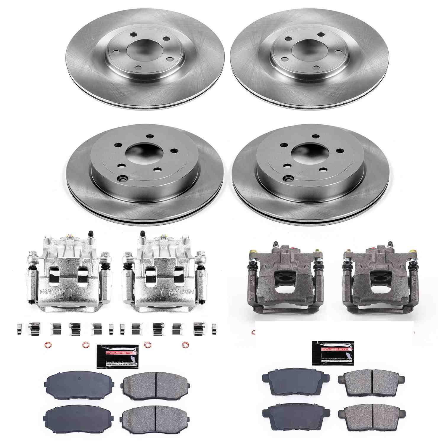 Power Stop 07-10 Ford Edge Front & Rear Autospecialty Kit w/Cals
