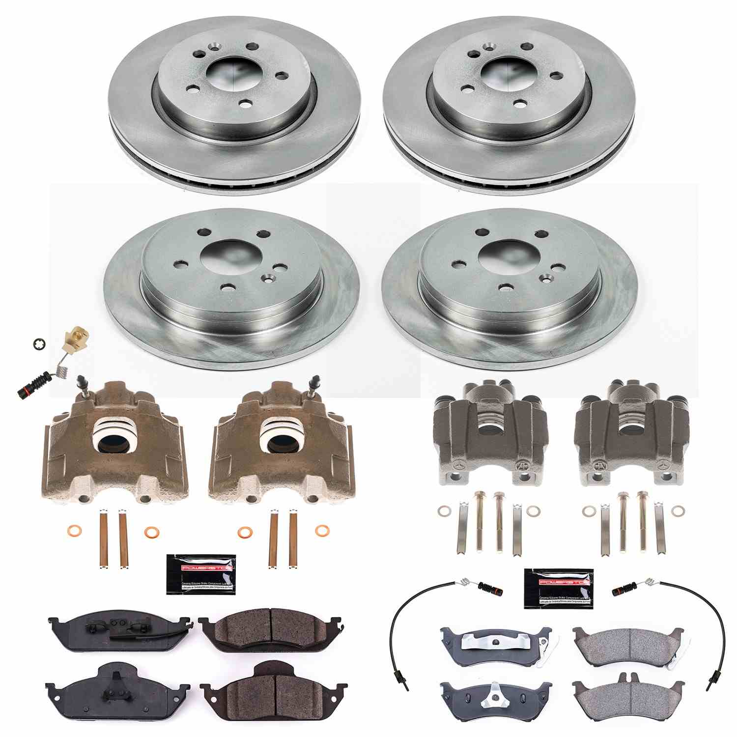 Power Stop 98-03 Mercedes-Benz ML320 Front & Rear Autospecialty Brake Kit w/Calipers