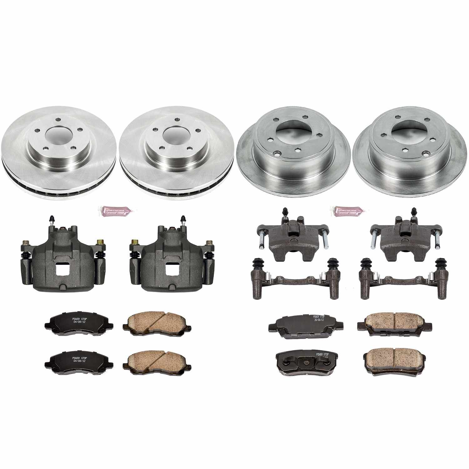 Power Stop 2012 Mitsubishi Lancer Front & Rear Autospecialty Brake Kit w/Calipers