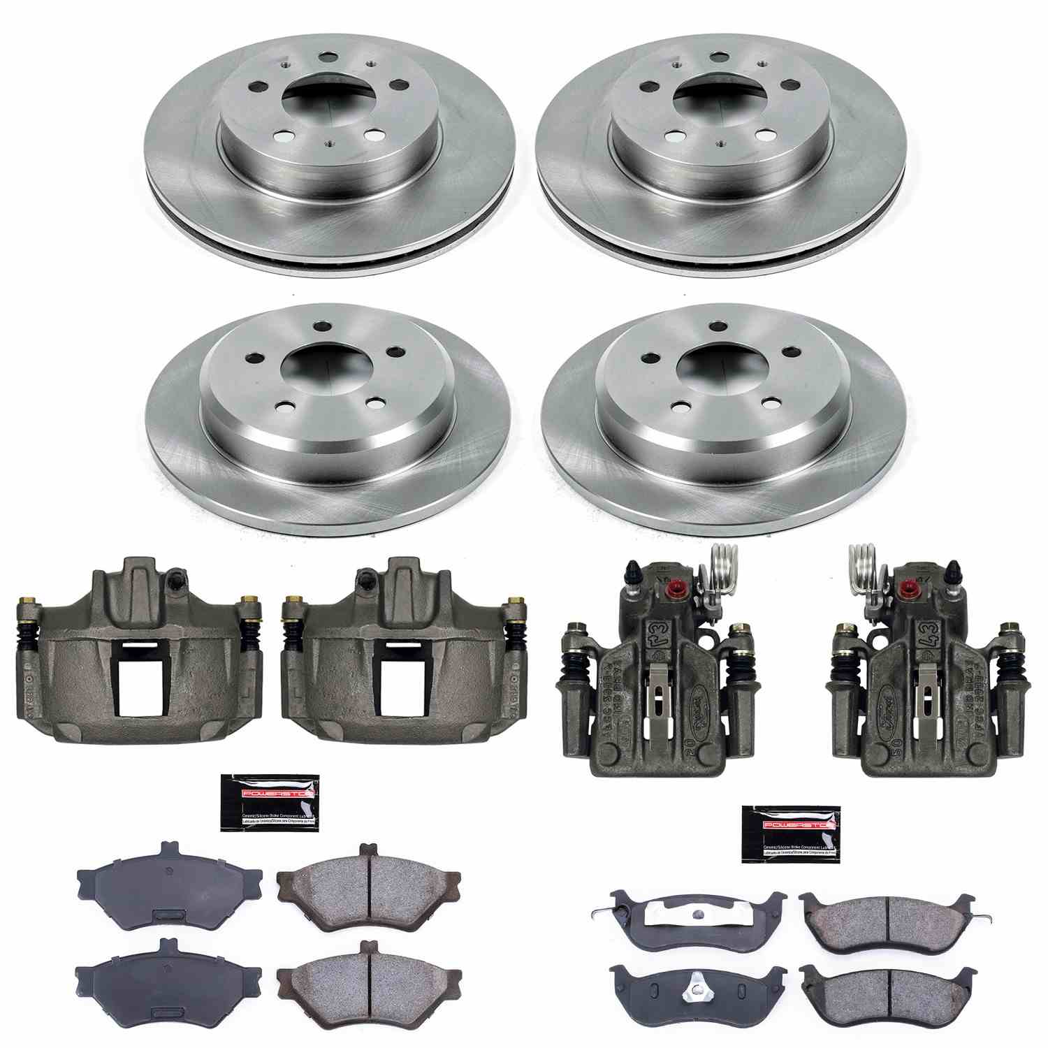 Power Stop 96-97 Ford Crown Victoria Front & Rear Autospecialty Brake Kit w/Calipers