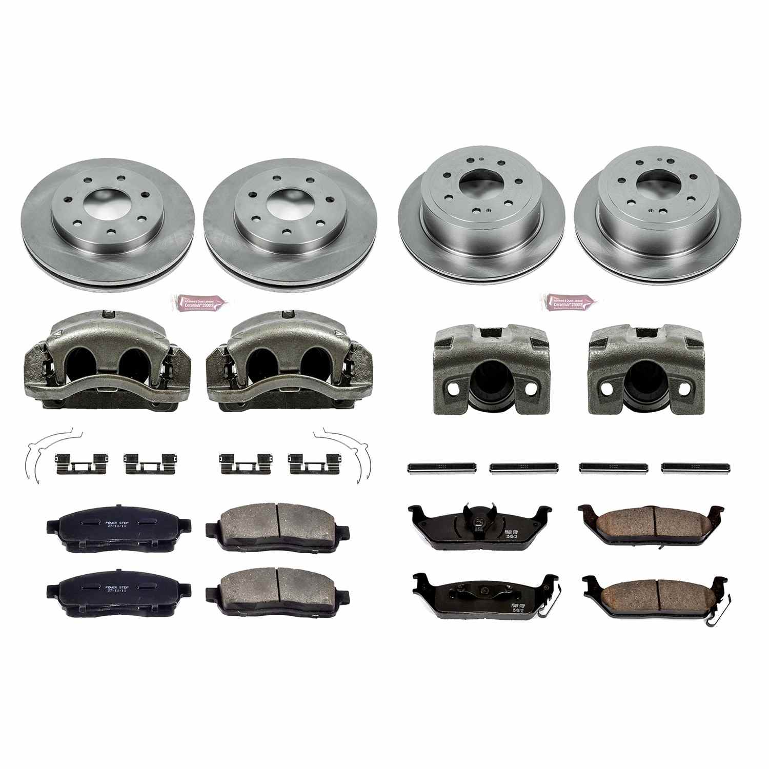 Power Stop 05-08 Ford F-150 Front & Rear Autospecialty Kit w/Cals