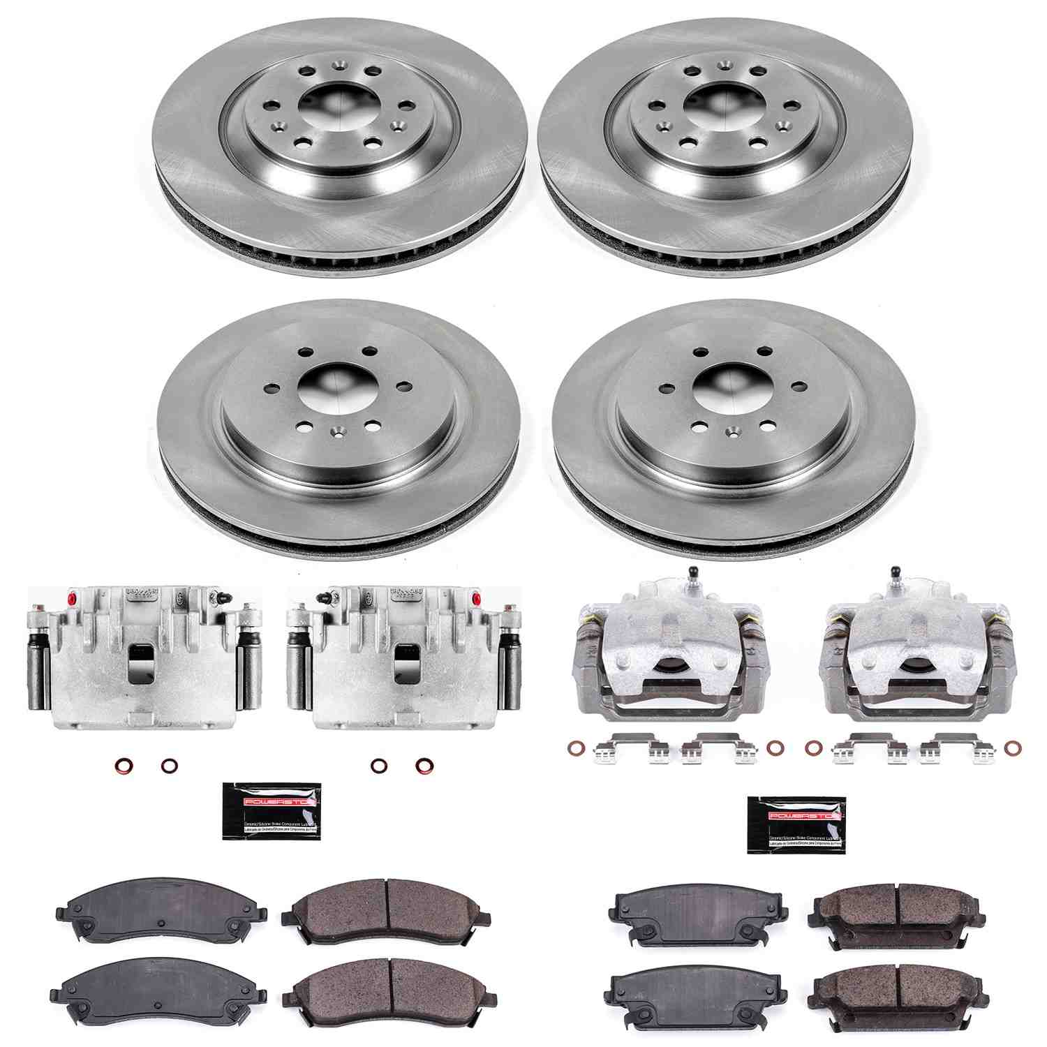 Power Stop 04-09 Cadillac SRX Front & Rear Autospecialty Kit w/Cals