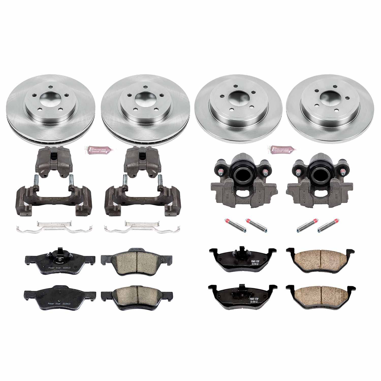 Power Stop 2008 Ford Escape Front & Rear Autospecialty Brake Kit w/Calipers