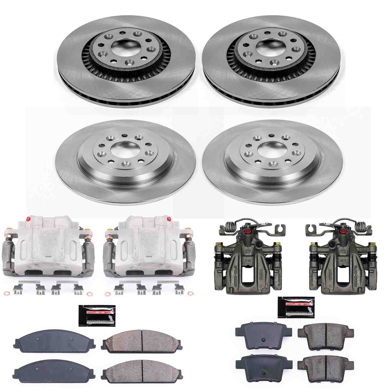 Power Stop 05-07 Ford Five Hundred Front & Rear Autospecialty Kit w/Cals