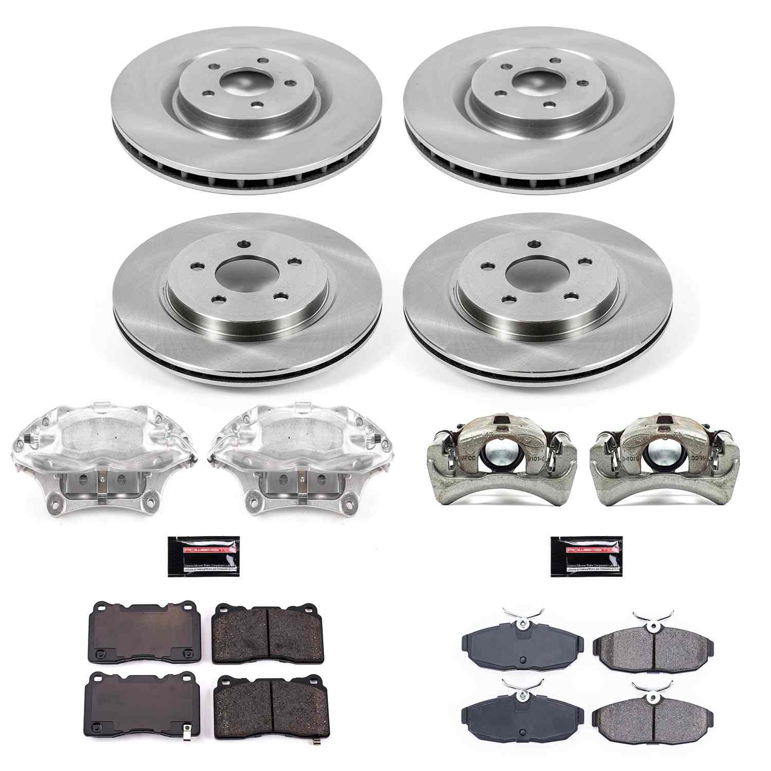 Power Stop 07-11 Ford Mustang Front & Rear Autospecialty Kit w/Cals